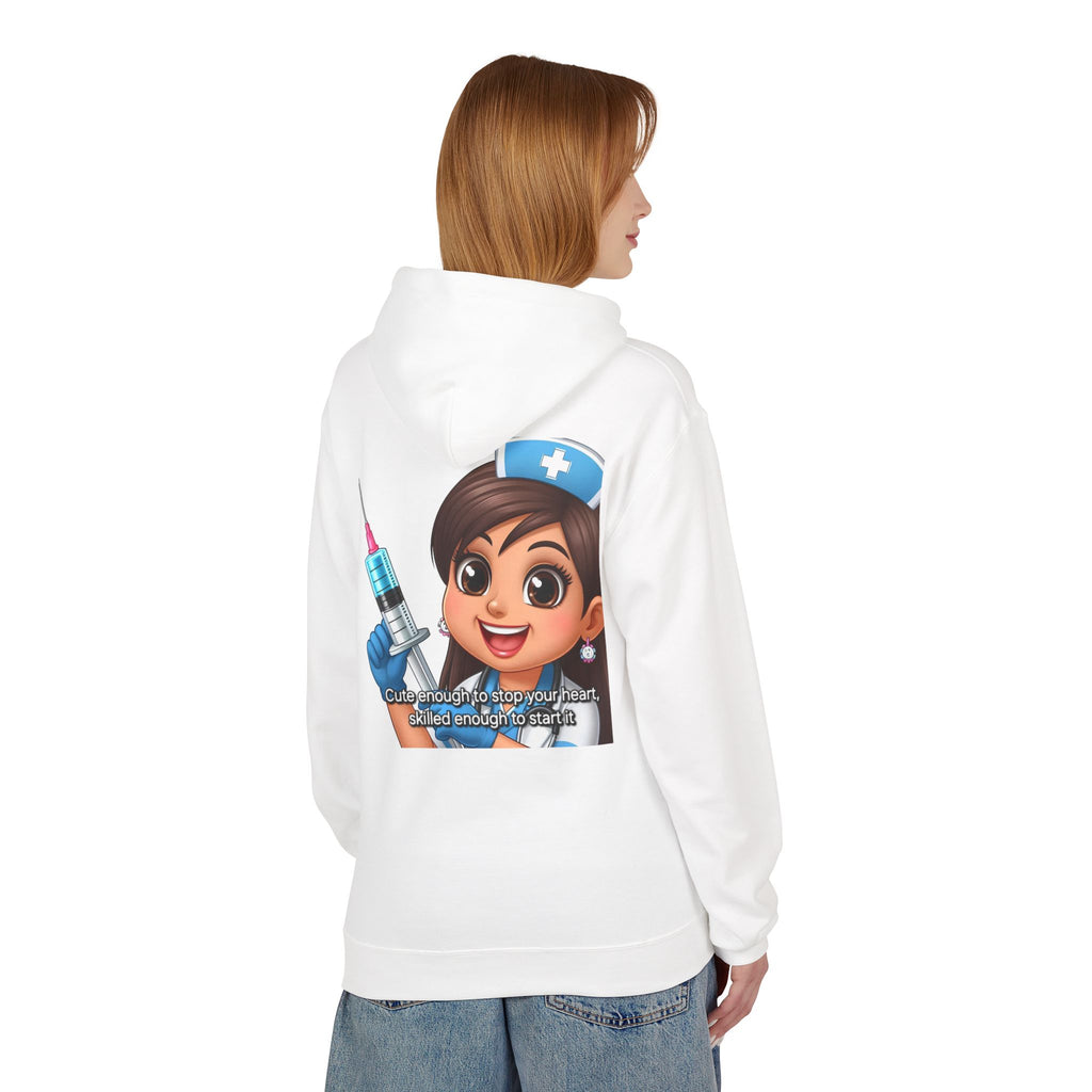 Nurse Emoji Hoodie — Cute Nurse with Syringe Graphic