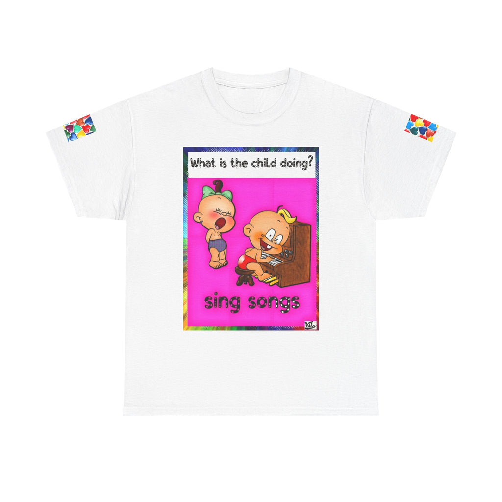 Kids Activity Tee — "What are the children doing?" Sing Songs & Art Design