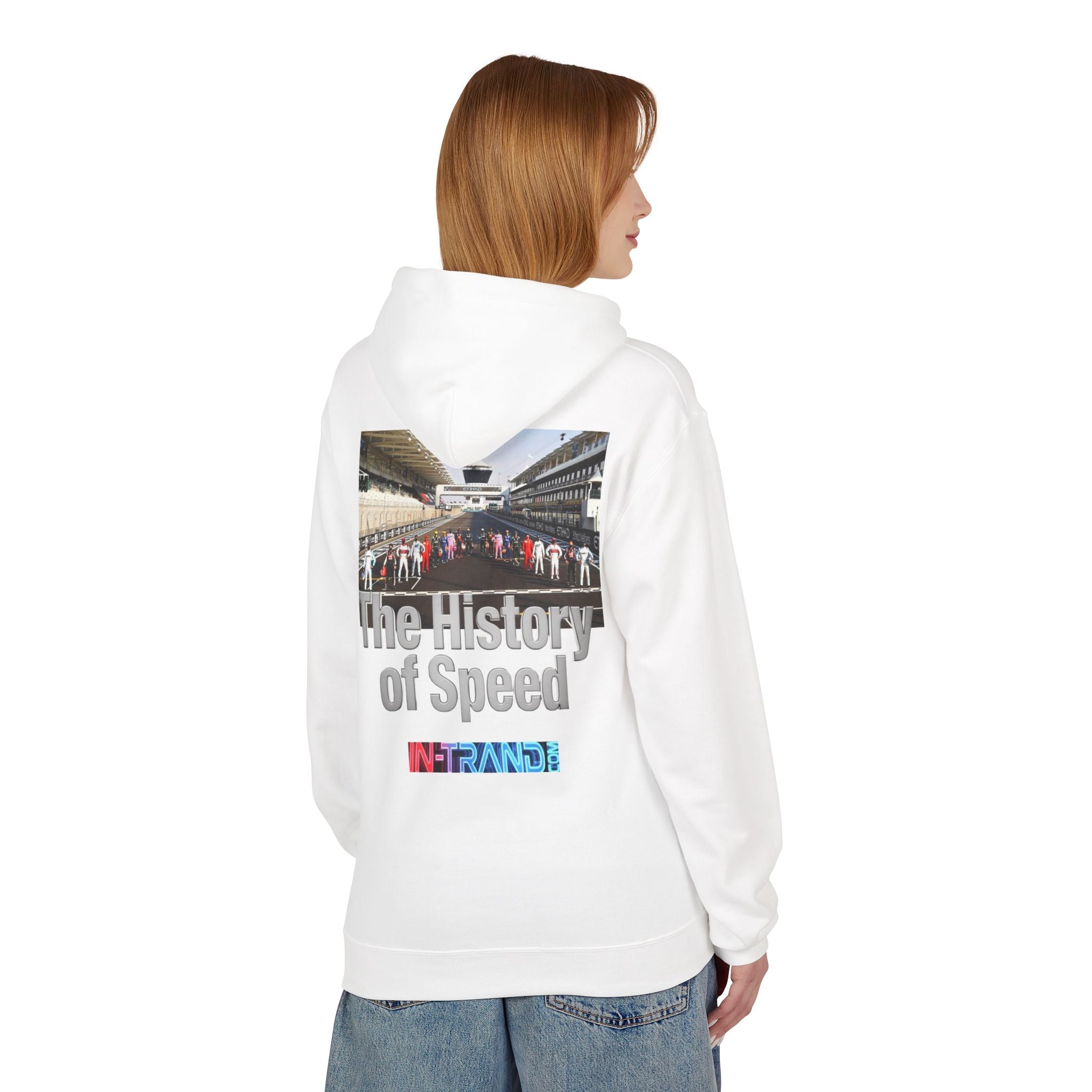 Racing History Hoodie — "The History of Speed" Graphic Racing Pit Crew Sweatshirt