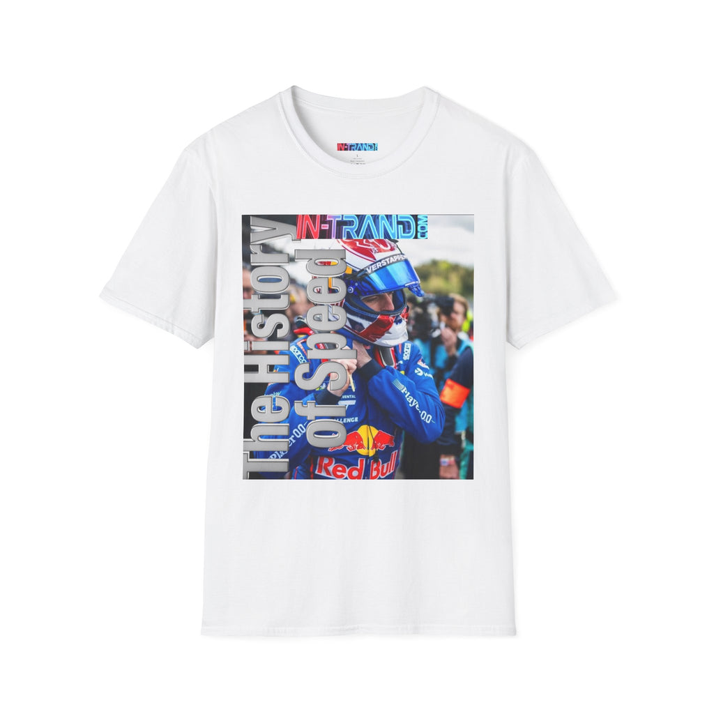 Racing Driver Photo Tee — "The History of Speed" Graphic T-Shirt