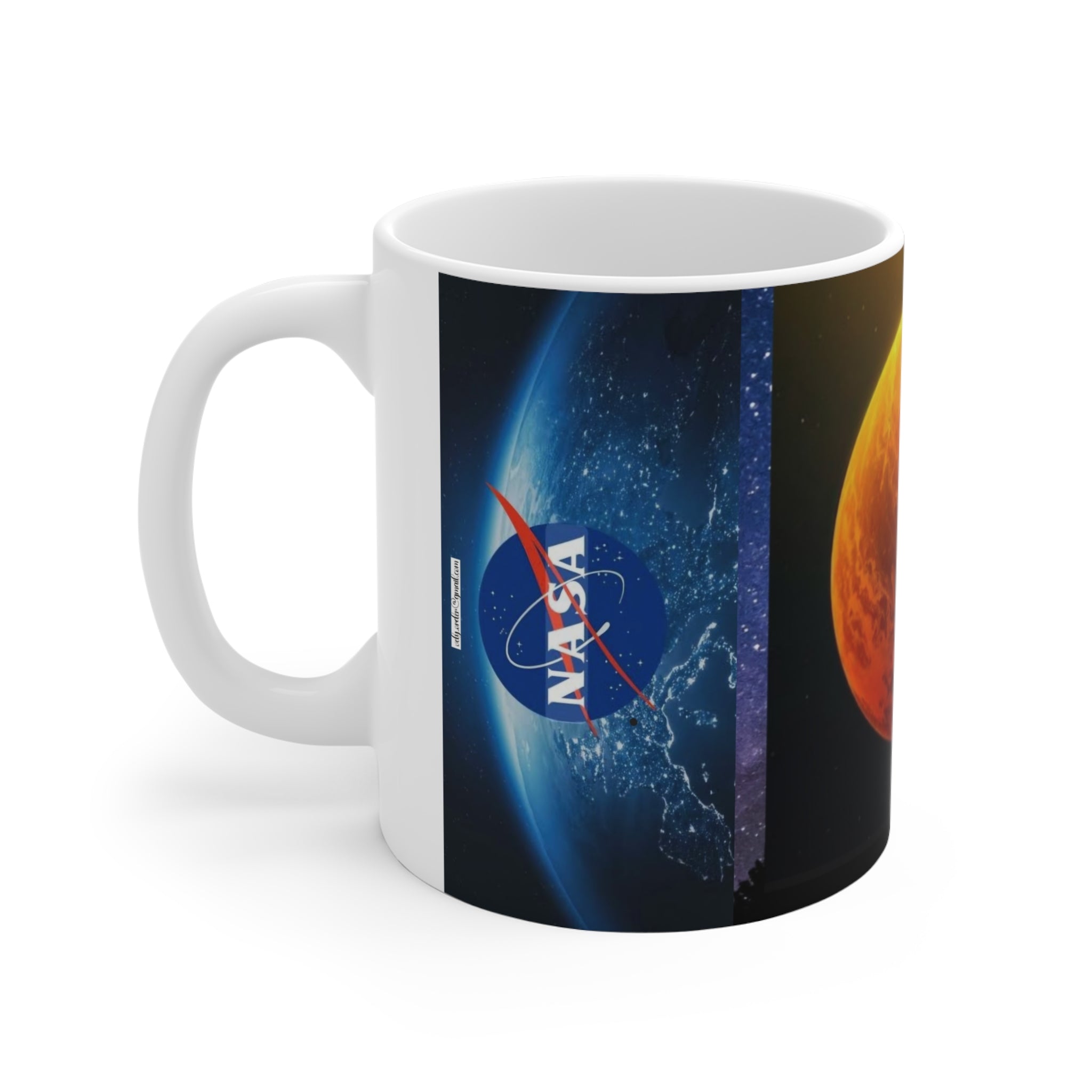 MUG MY GALAXY NASA Planet Mug — Mercury & Earth Space Coffee Cup (11oz)