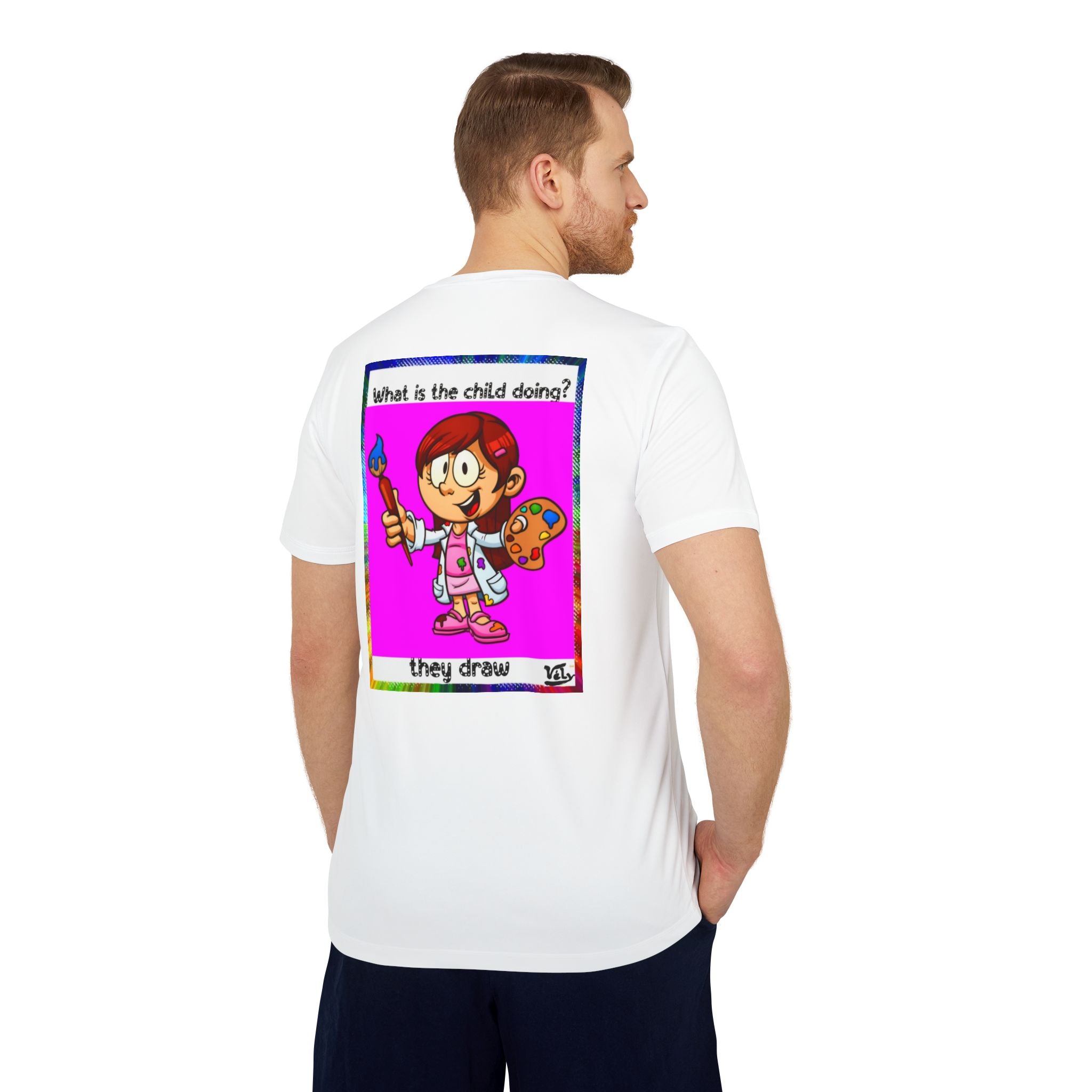キッズアクティビティグラフィックTシャツ - 「子どもは何してる？」花摘み＆絵描き