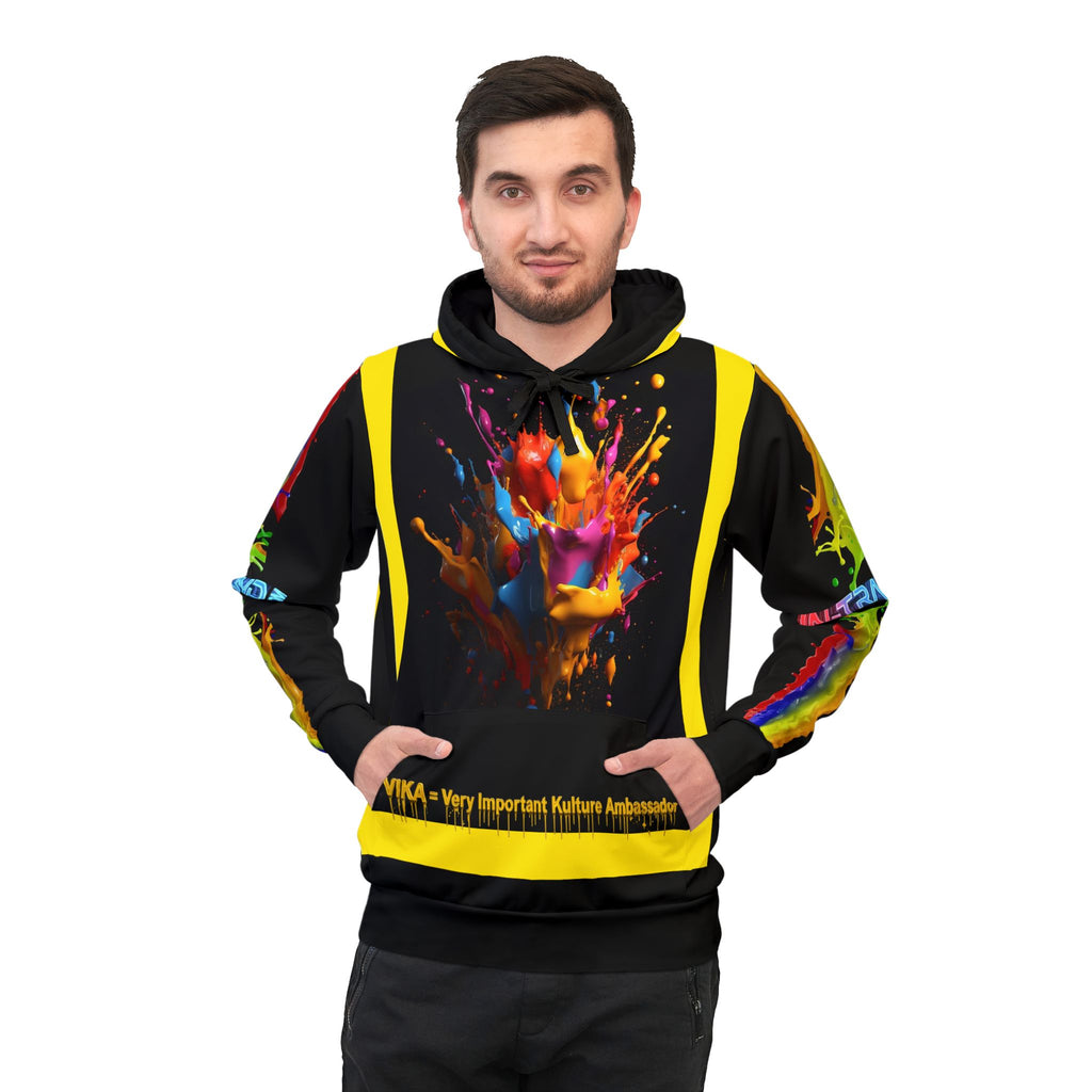 Athletic Hoodie — Color Splash Graphic Pullover