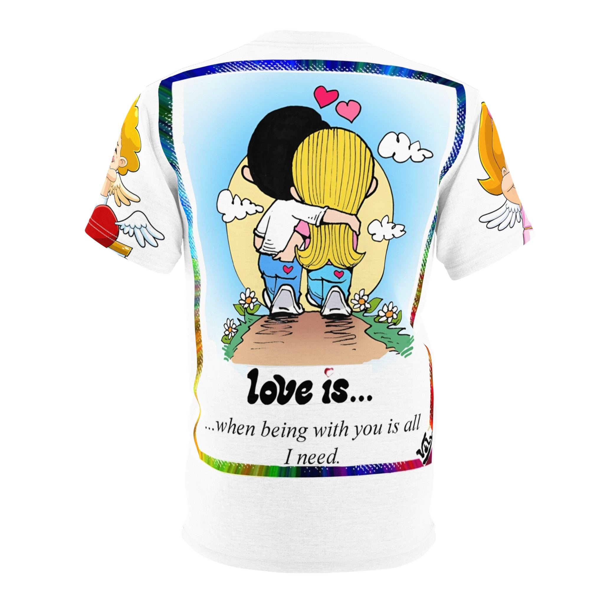 ブライトムードTシャツ - ハッピーバイブス オールオーバープリントTシャツ