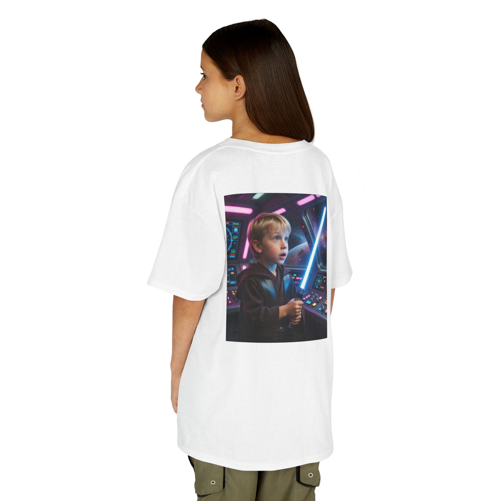 Kids Lightsaber T-Shirt — Futuristic Space Pilot Tee for Boys