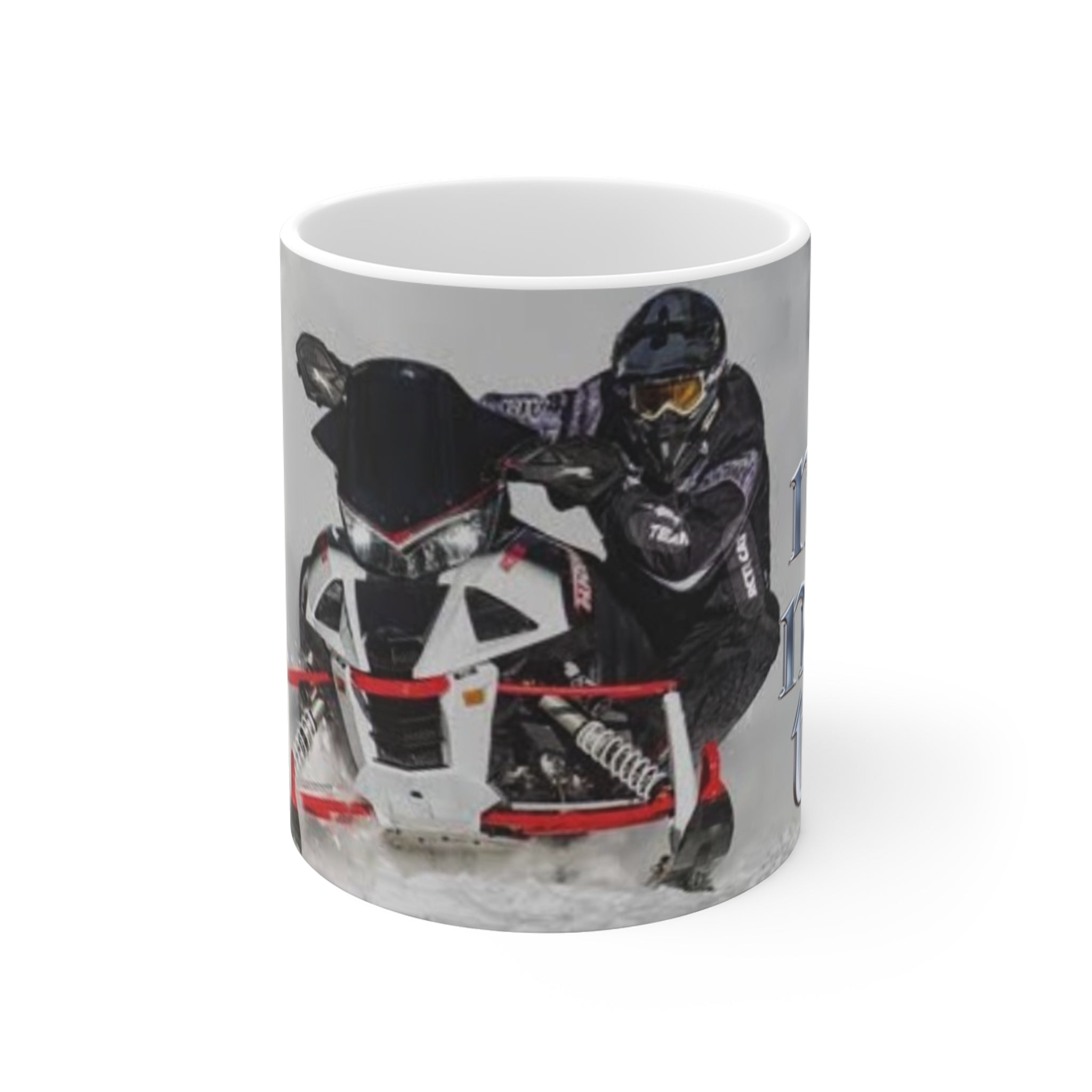 Snowmobile Mug - Snowmobile Rider Coffee Cup with 'SAND' Graphic