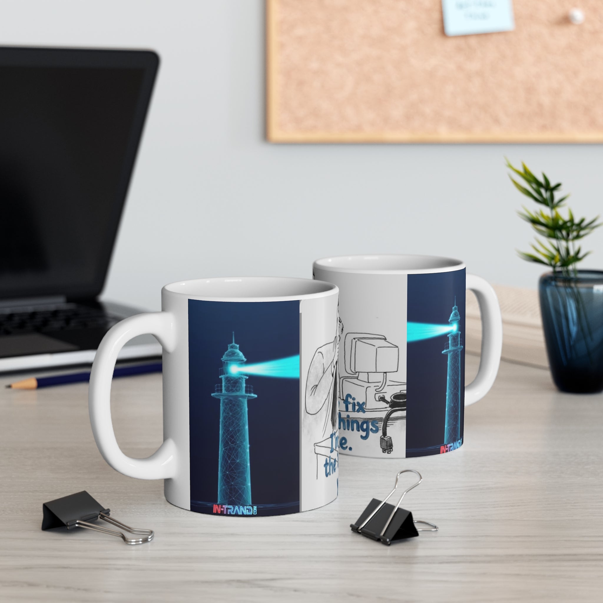 Mug — “I’m Here to Fix the ‘Smart’ Things You Broke” Funny Tech Support Coffee Mug