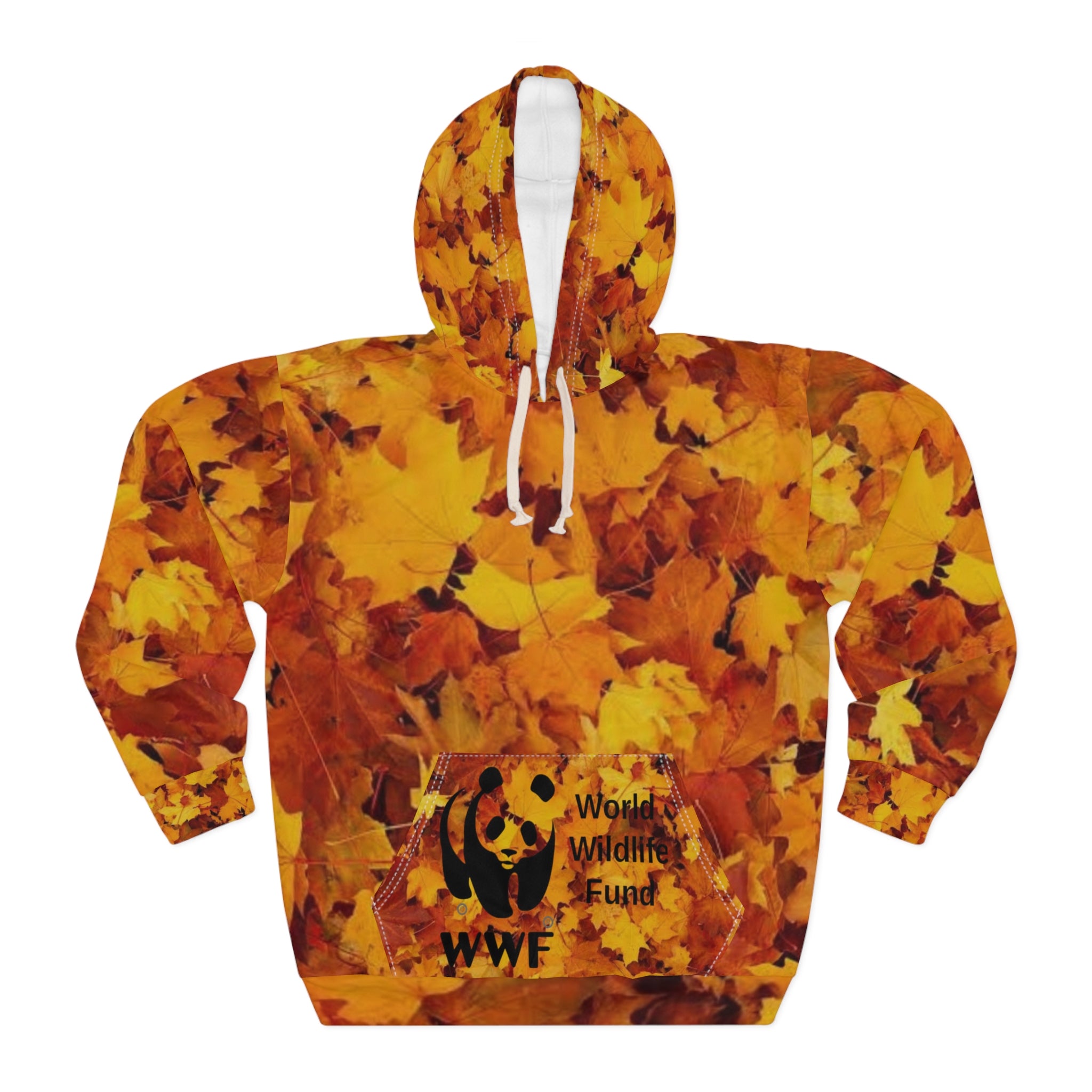 HOODIE NATURE   Tiger & Autumn Leaves Hoodie — WWF Conservation Pullover