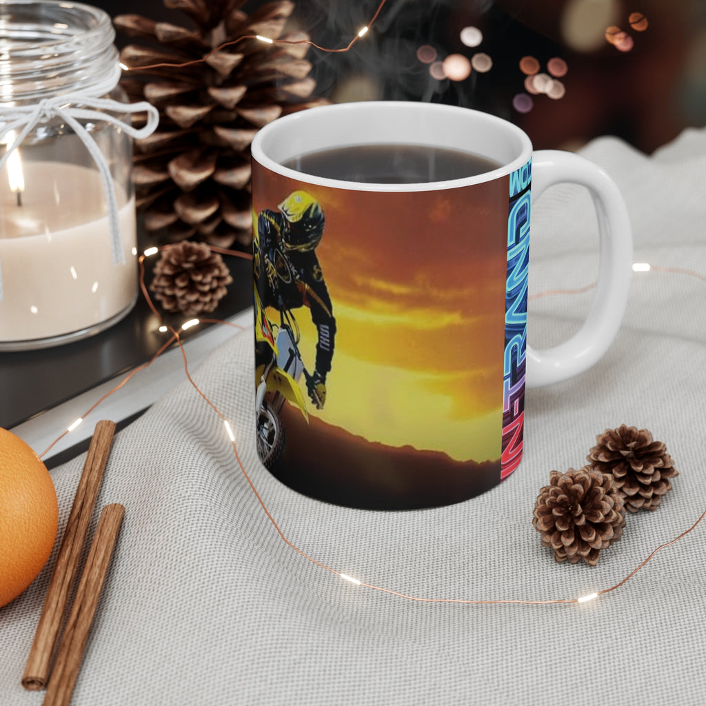 Motorcycle Mug – "Four Wheels Move the Body, Two Wheels Move the Soul" 11oz