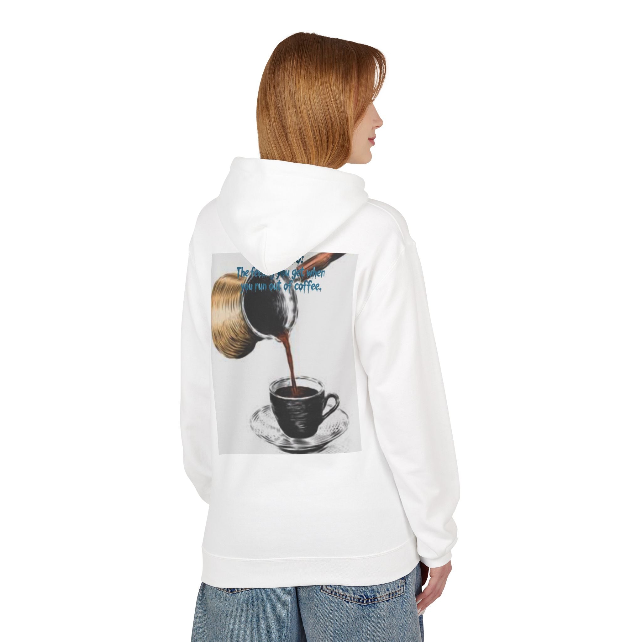 Coffee Pour Graphic Hoodie — "Decaf? The Future Is When I Finish My Coffee."