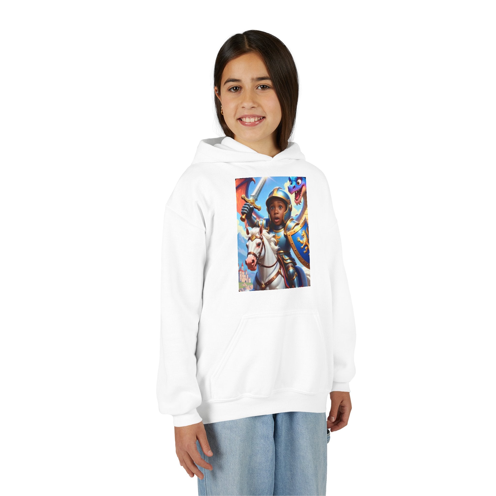 Youth Knight Hoodie – Brave Little Knight Graphic Sweatshirt for Kids