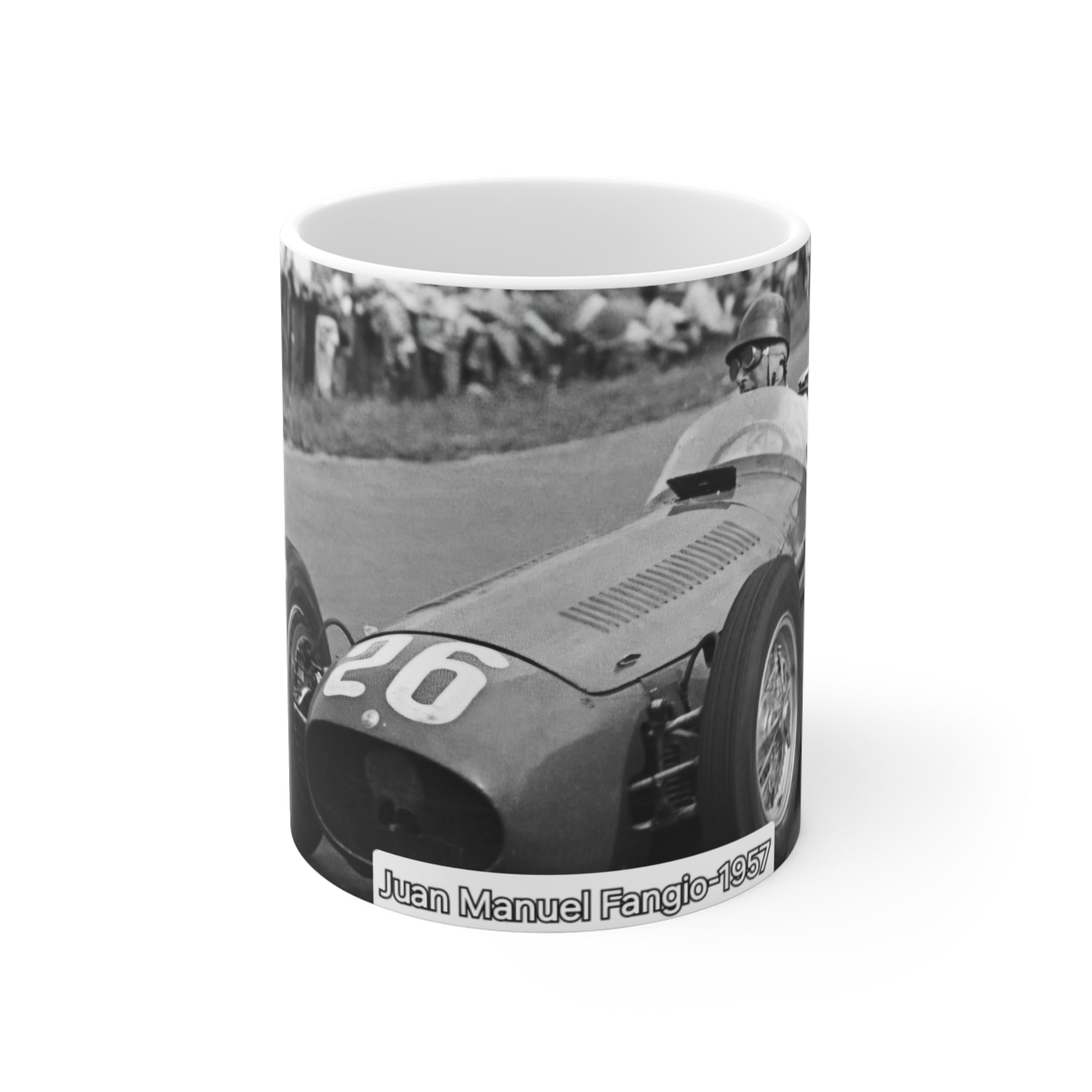 Vintage Racing Mug — 'The History of Speed' Classic Race Car 11oz Coffee Cup