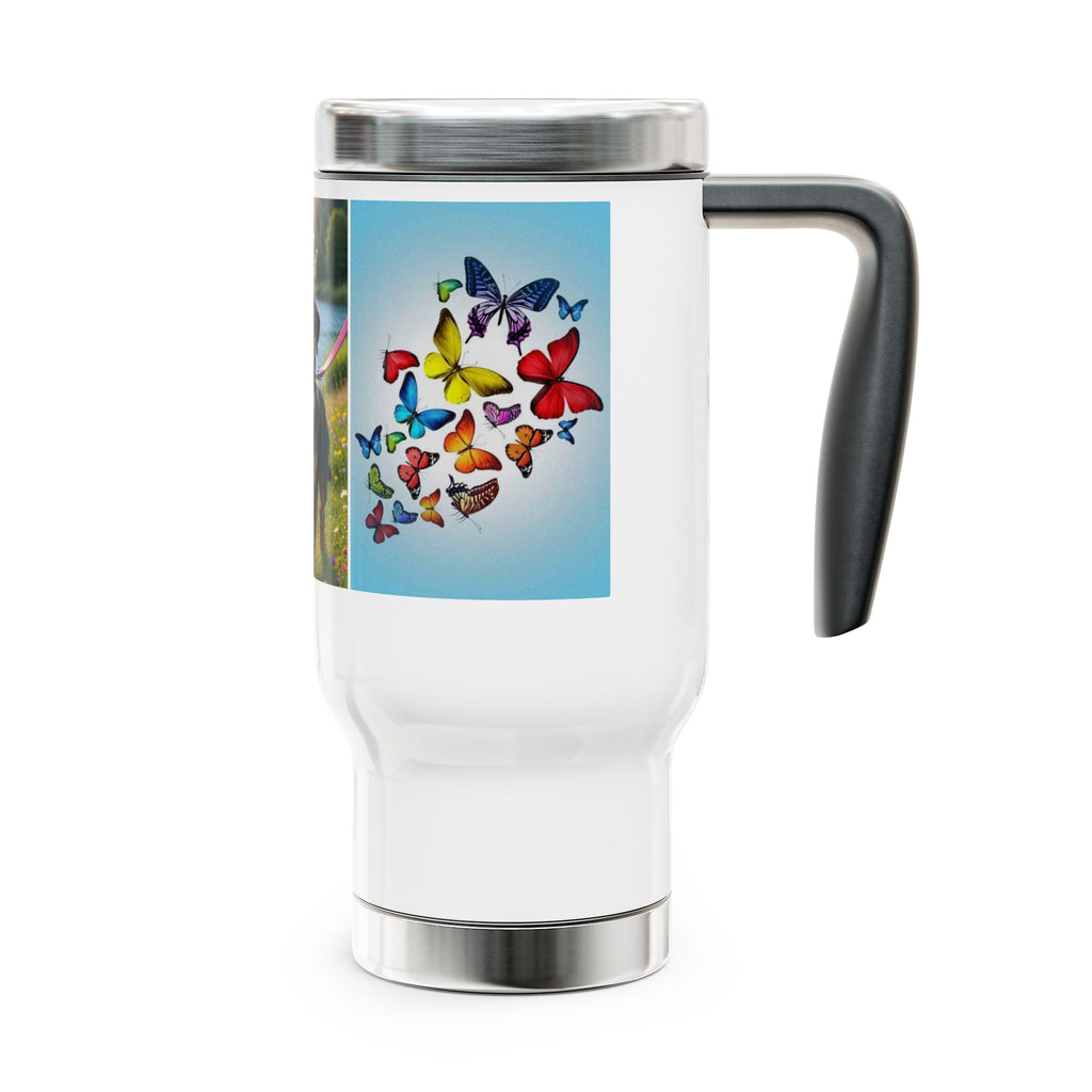 Stainless Steel Travel Mug with Handle, 14oz