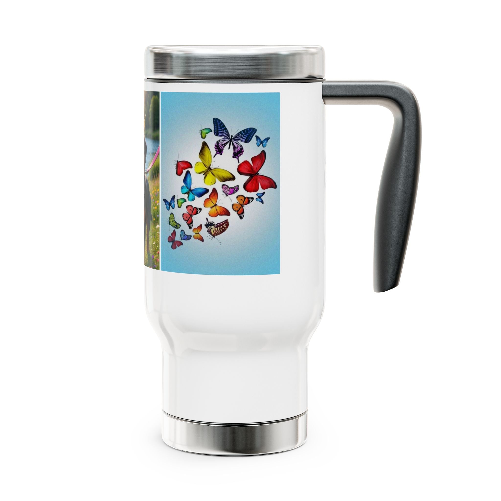 Stainless Steel Travel Mug with Handle, 14oz