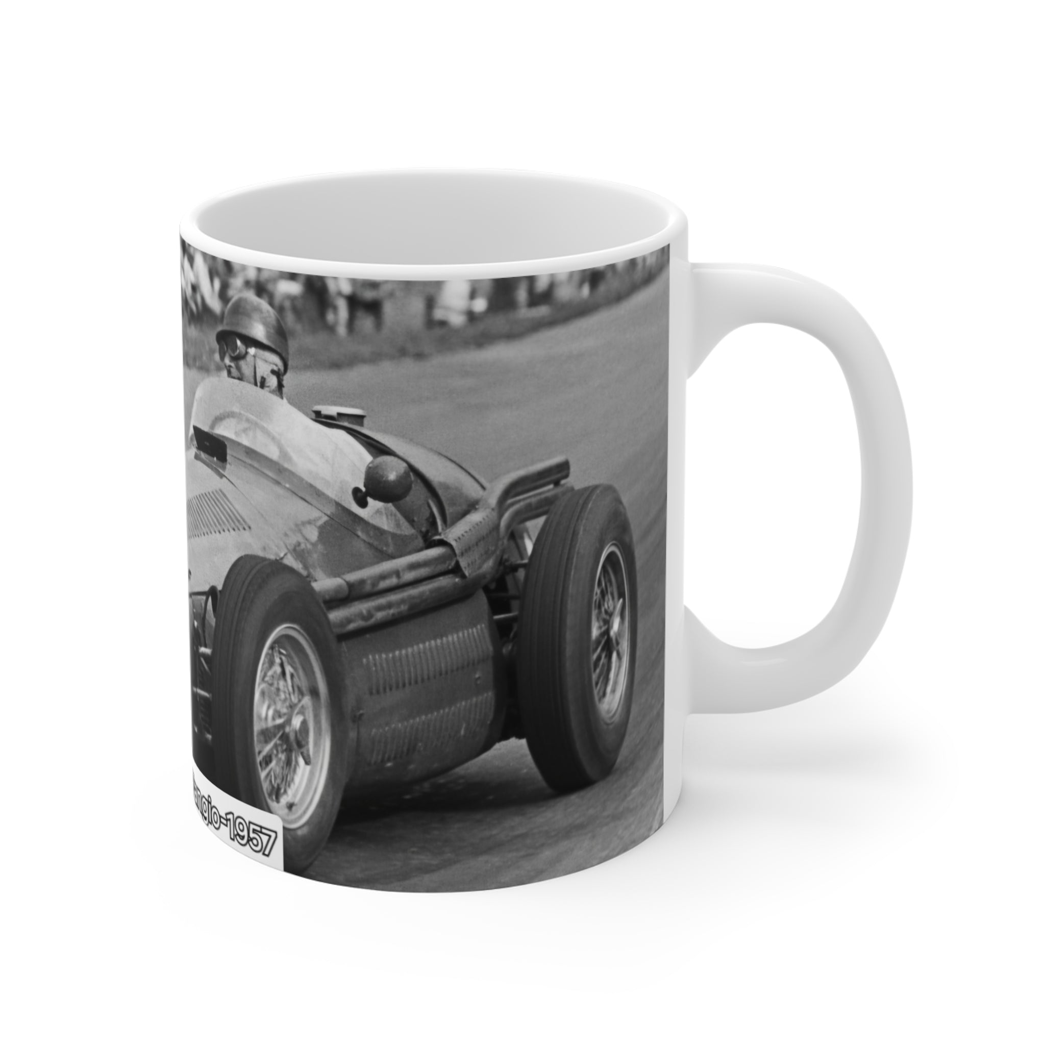 Vintage Racing Mug — 'The History of Speed' Classic Race Car 11oz Coffee Cup