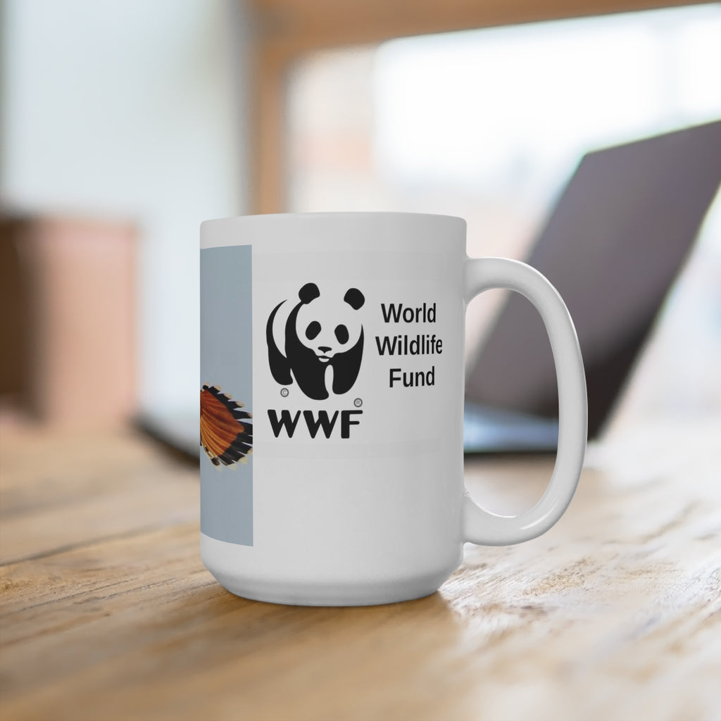 MUG NATURE WWF American Kestrel Conservation Mug — 15oz Wildlife Fund Coffee Cup