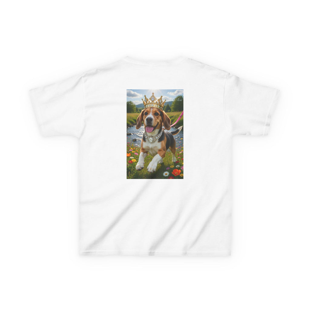 TEE/SHIRT KIDS - CATS HEROES — 'Royal Beagle' Crowned Dog Graphic Shirt