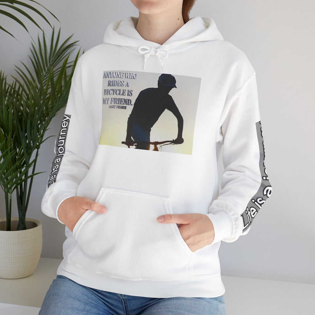 💎 Bicycle Friendship Hoodie — 'A Bicycle Ride With My Friend' Retro Cycling Pullover 💎