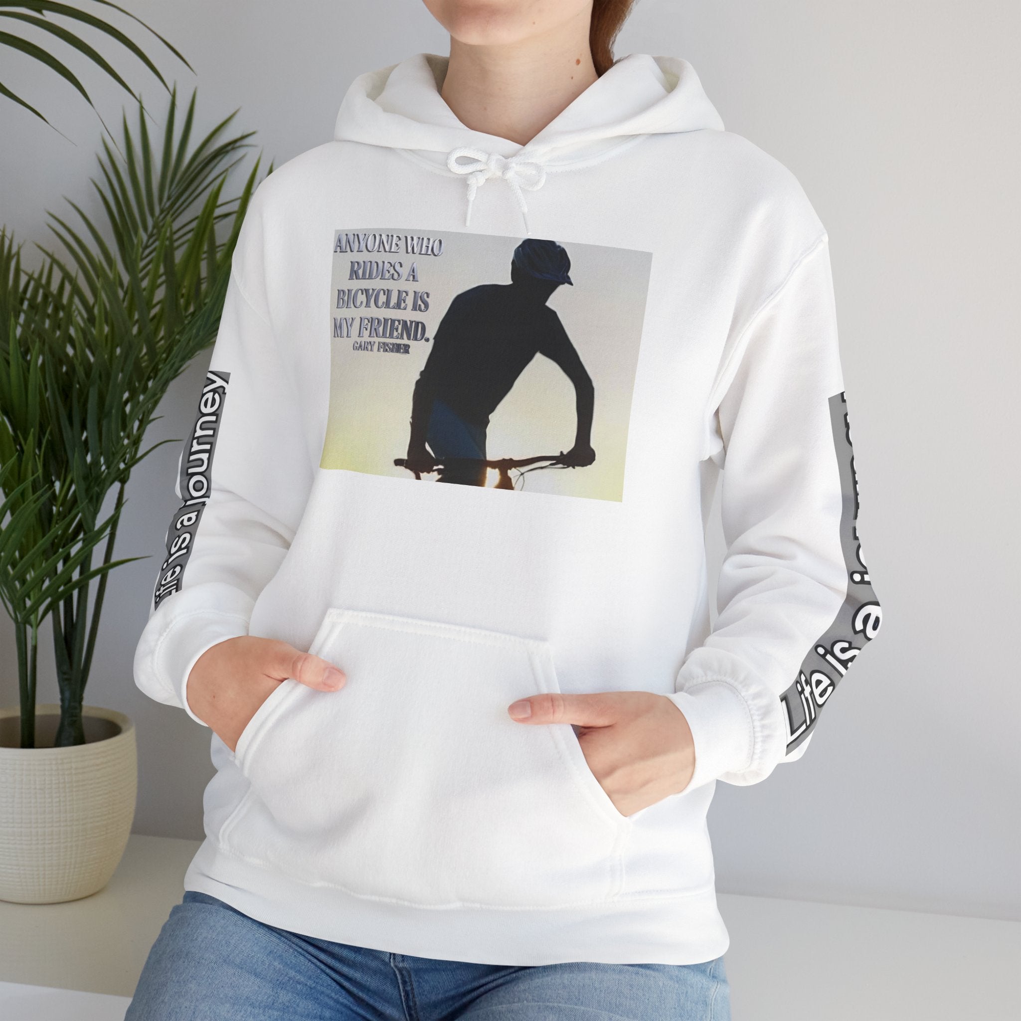 Bicycle Friendship Hoodie — "A Bicycle Ride...my Friend" Retro Cycling Pullover