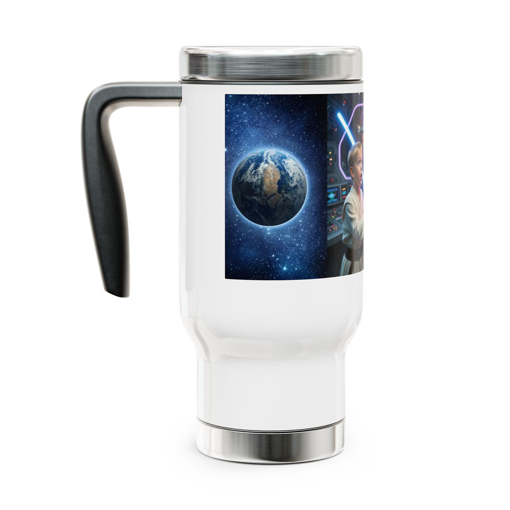 Best Gift for Friends Stainless Steel Travel Mug with Handle — 14oz
