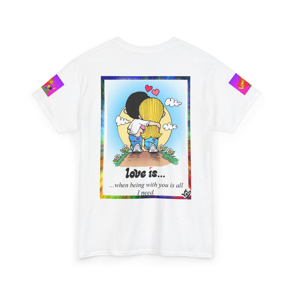 愛とは…レトロ漫画カップルTシャツ — 「愛とは…あなたの一週間を素晴らしいスタートにしてくれるもの」 