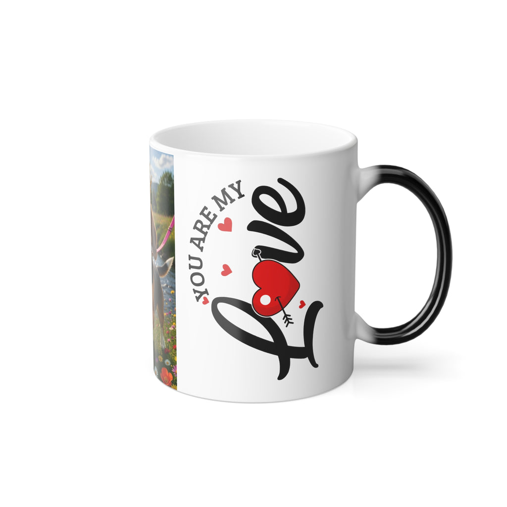 Color-Changing Dog Mug — "You Are My Sunshine" Crowned Beagle 11oz