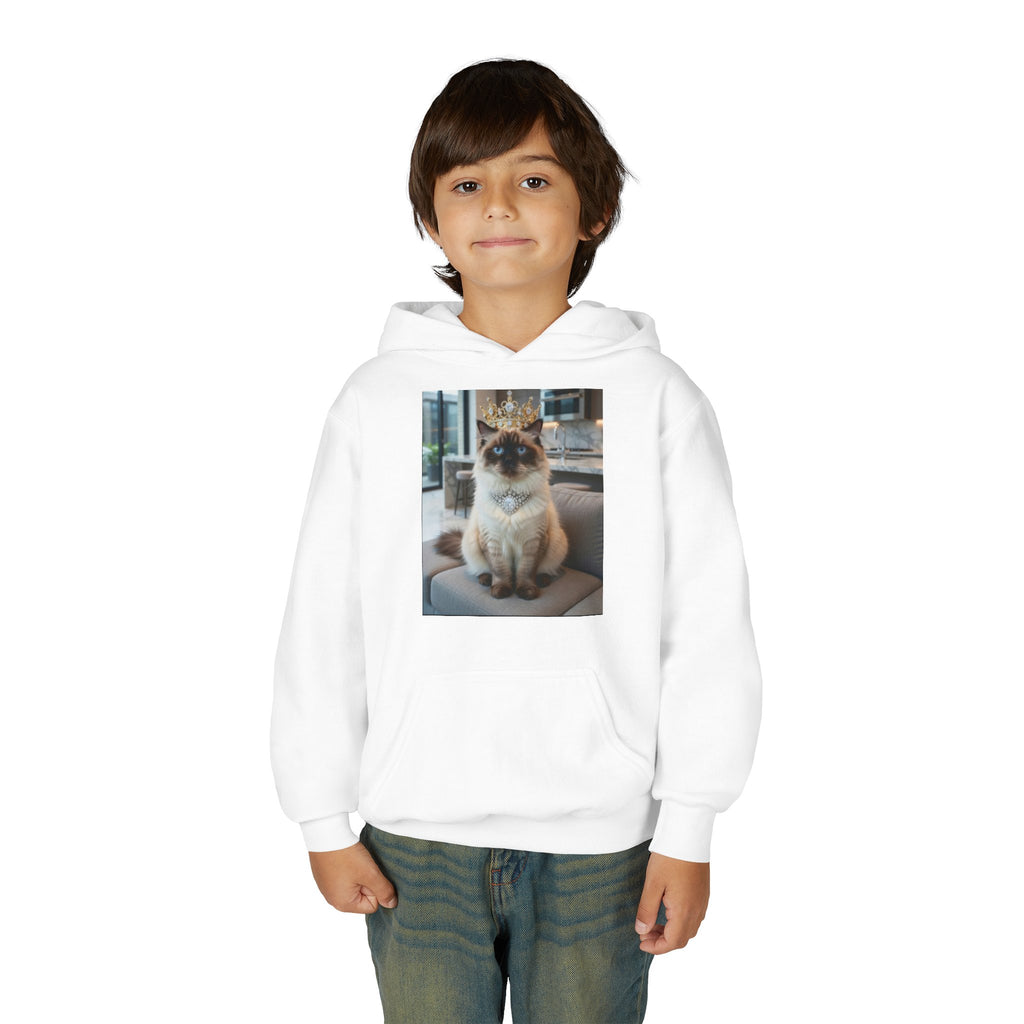 Youth Cat Photo Hoodie — Cute Ragdoll Kitten Pullover