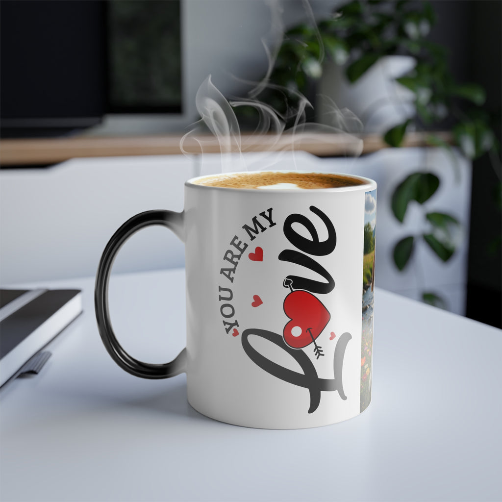 Color-Changing Dog Mug — "You Are My Sunshine" Crowned Beagle 11oz