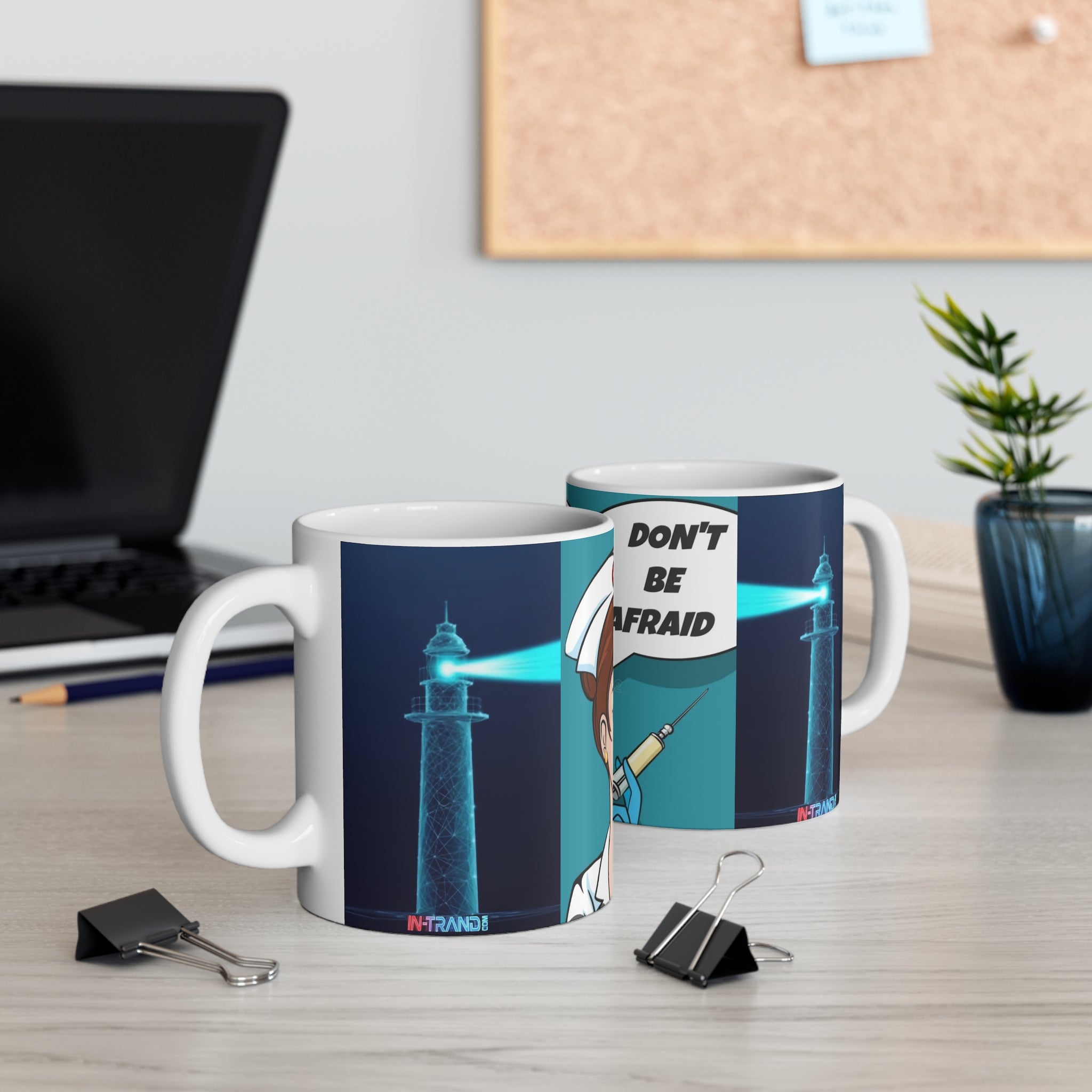 Nurse Pop Art 11oz Coffee Mug — “Don’t Be Afraid” Retro Medical Gift