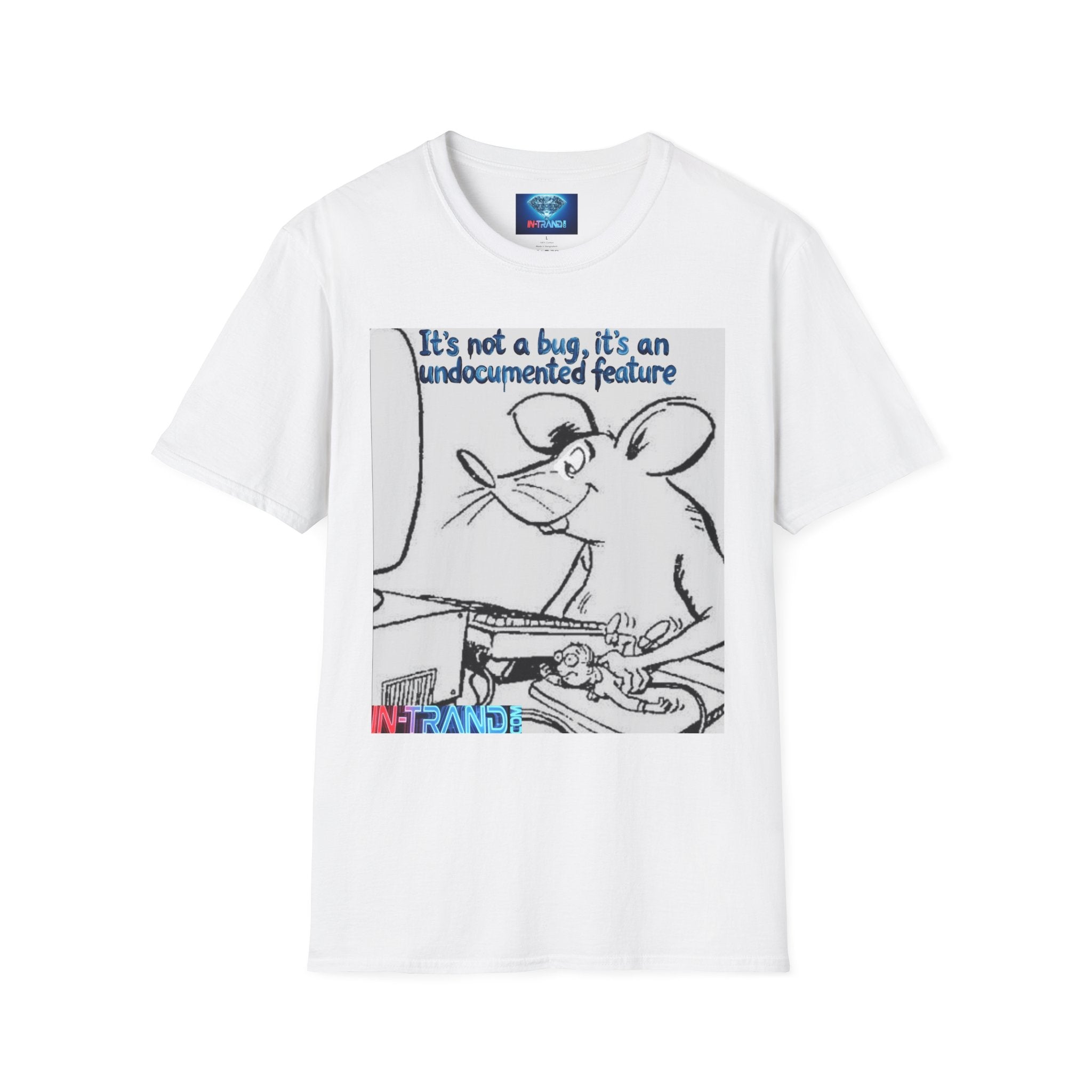 “It’s Not a Bug, It’s an Undocumented Feature” T-Shirt — Funny Programmer / Developer Tee