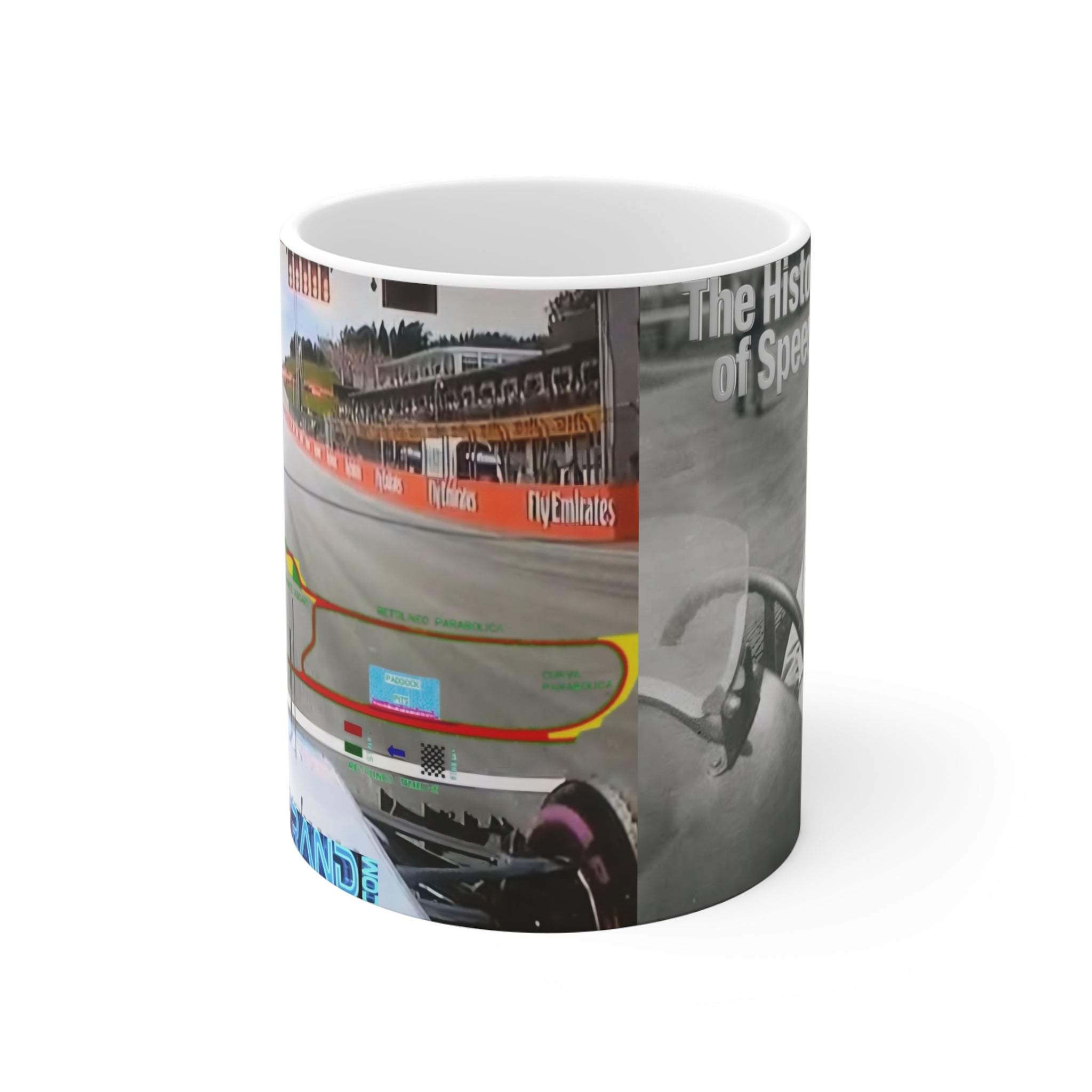Racing Track Map Coffee Mug – Spa-Francorchamps Formula Track Design (11oz)