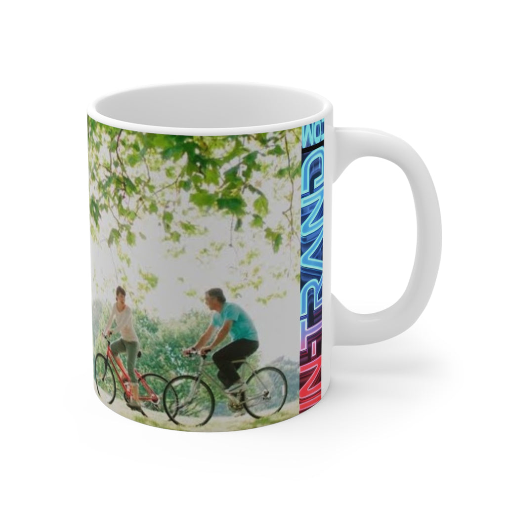 💎 Inspirational Cycling Mug — 'Anyone Who Rides a Bicycle Is My Friend' 11oz 💎
