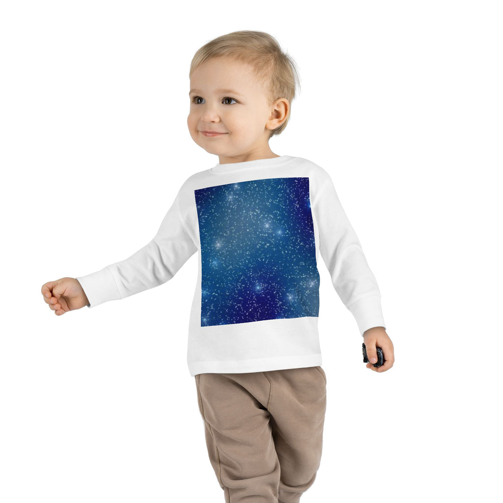 Toddler Long Sleeve Tee — Sparkling Galaxy Space Stars Print
