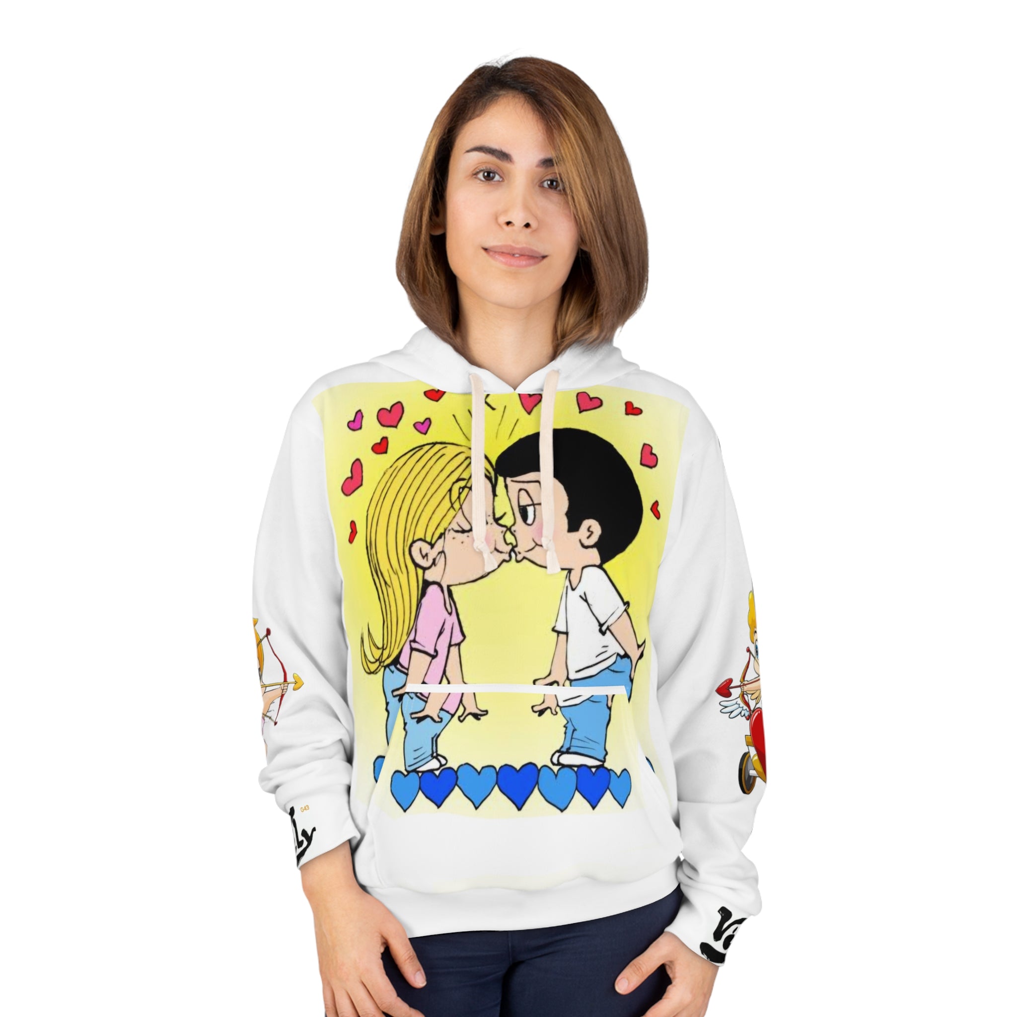 Romantic Kissing Couple Hoodie — "what beats the Monday blues!" Love Pullover