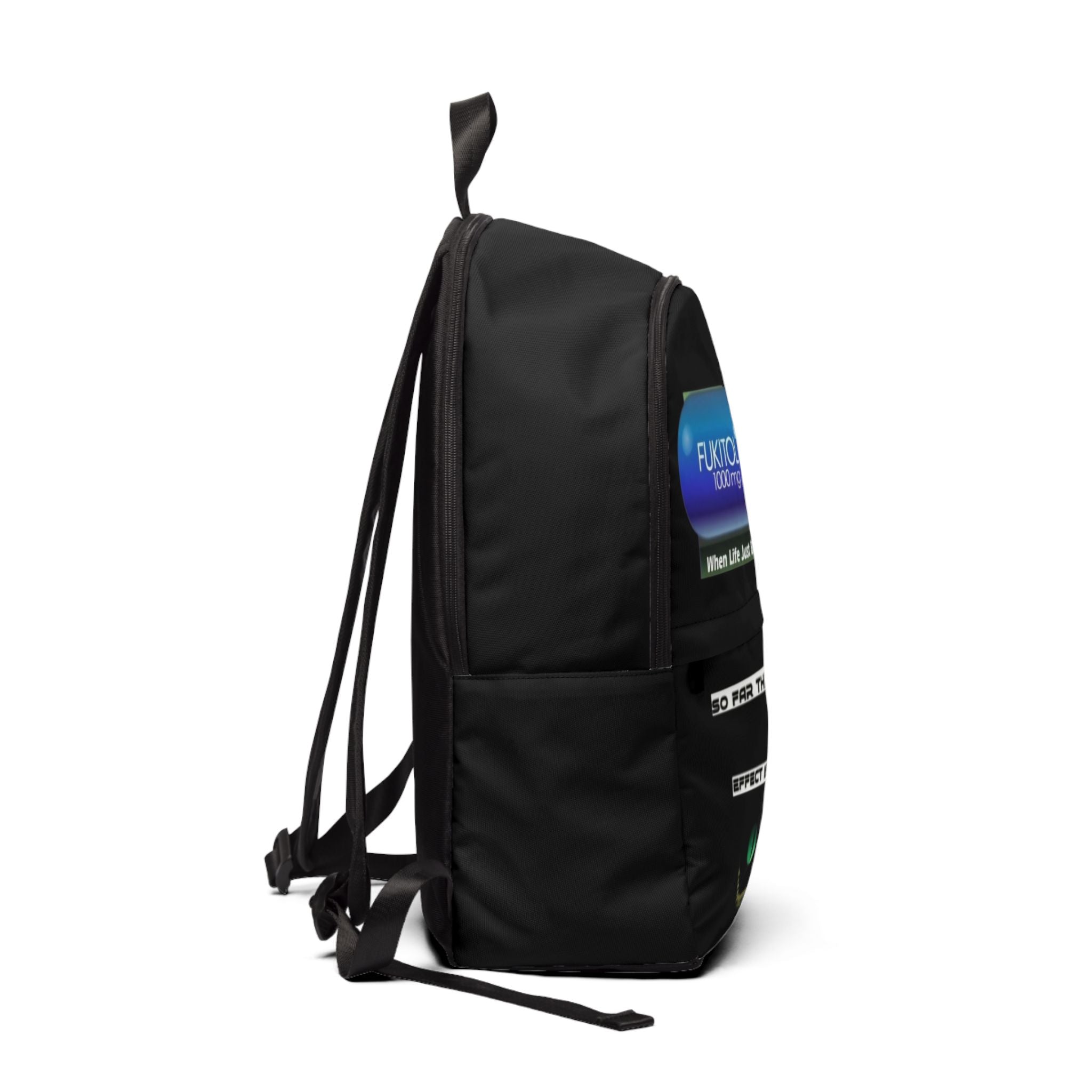 BAG Fukitol Pill Graphic Backpack — 'When Life Just Blows... FUKITOL' Novelty Daypack