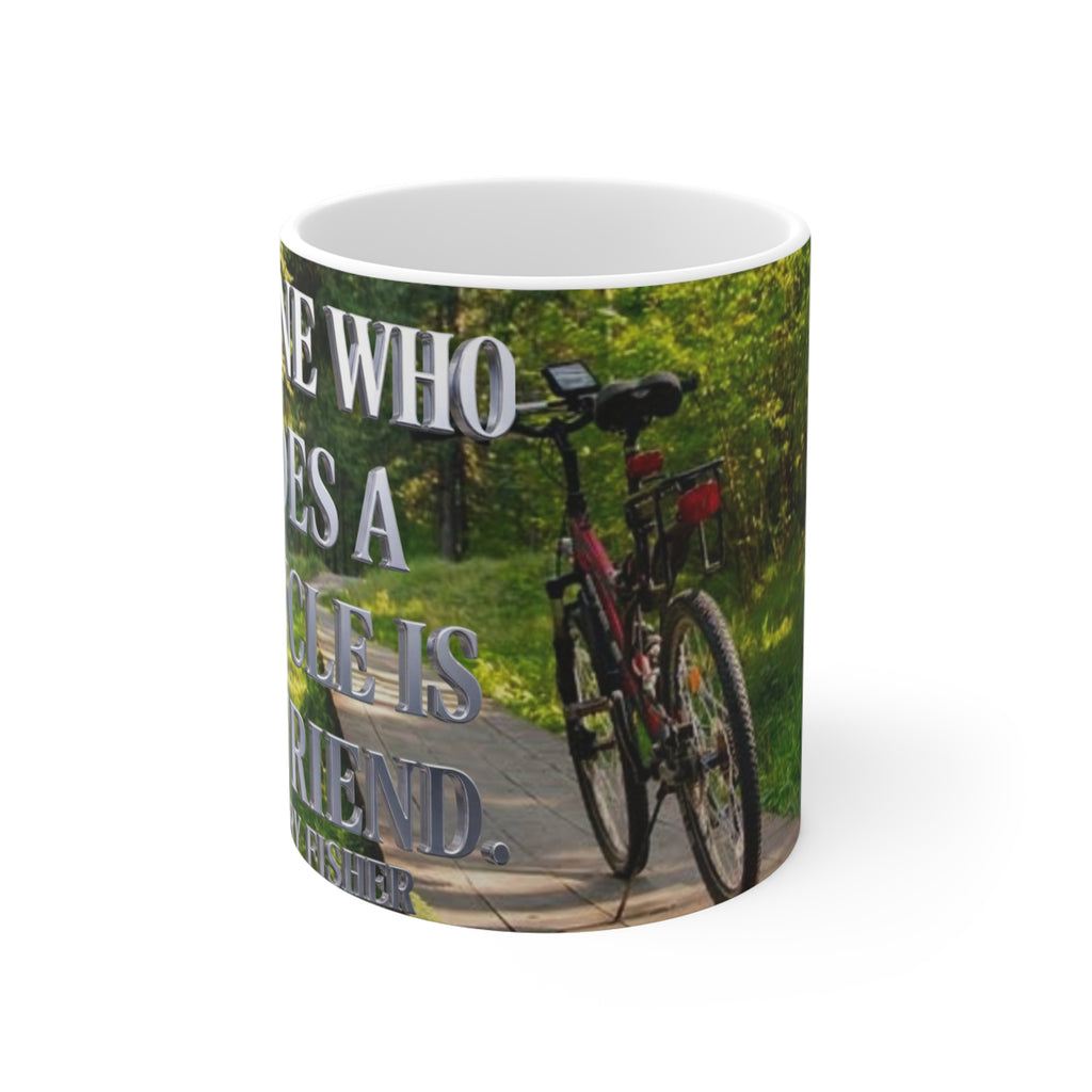 💎 Bike Trail Ceramic Mug — Scenic Forest Cycling Coffee Cup 💎