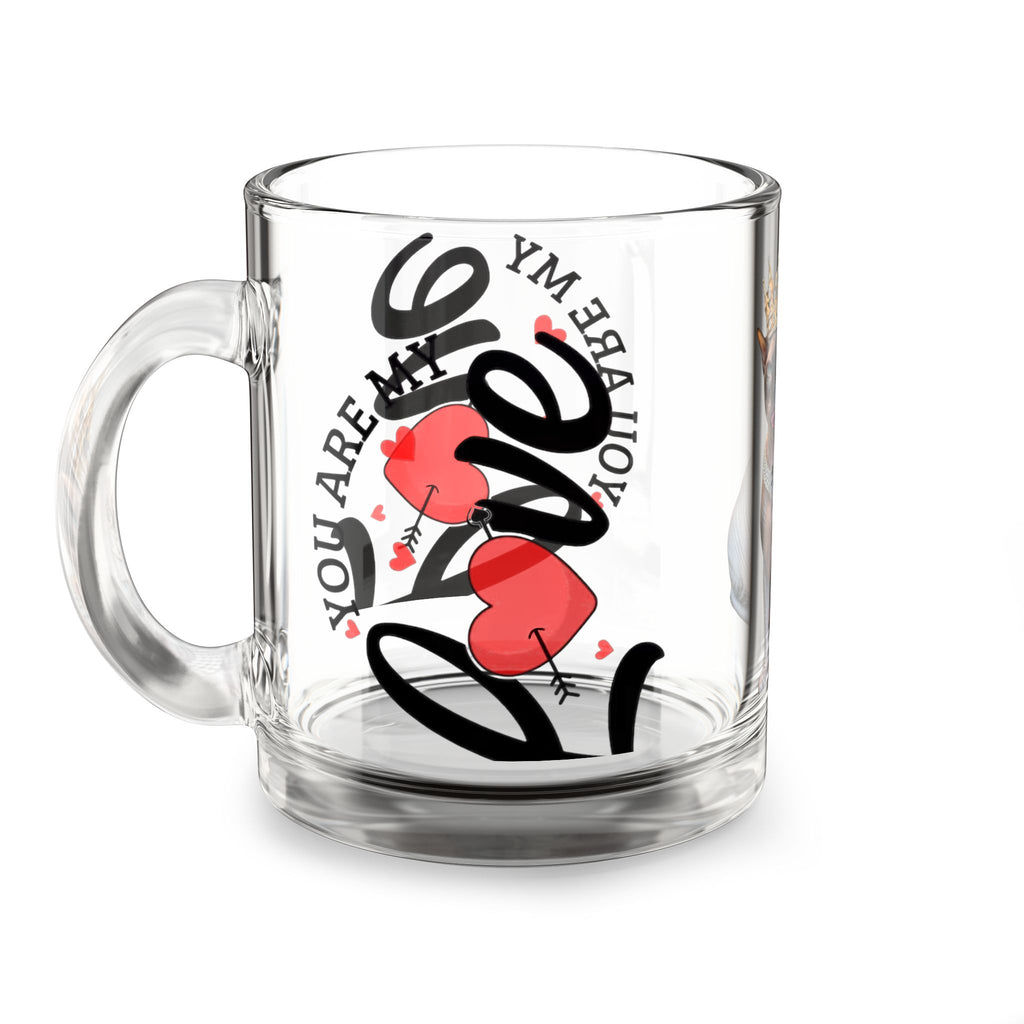 Royal Sphynx Cat Glass Mug — "You Are My Love" 10oz