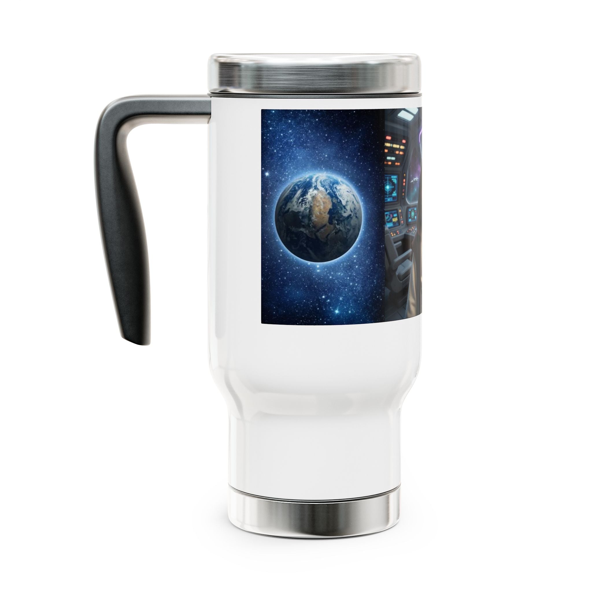 Space Pilot Travel Mug - Galactic Kid Starship 14oz Stainless Steel