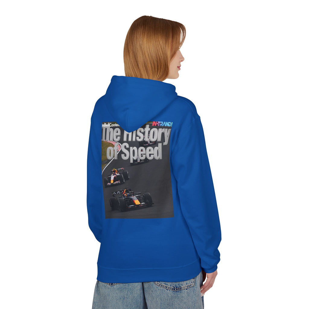 Racing Hoodie – “The History of Speed” Formula Car Graphic