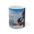 Mountain Climb Coffee Mug — "To Move Mountains" Adventure Snowmobile Design