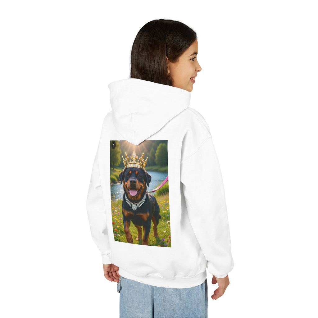 Youth Hoodie — Royal Crown Rottweiler Graphic Sweatshirt