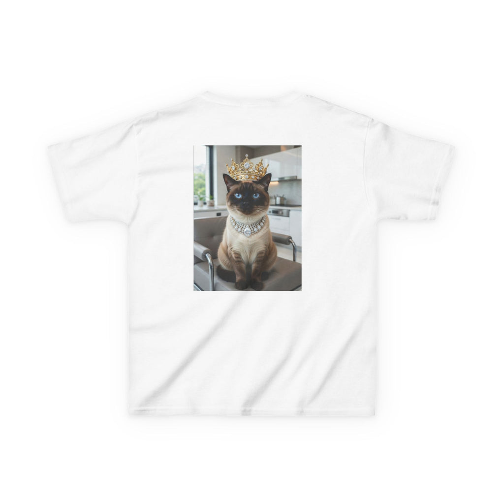 T-SHIRT Id's -CATS HEROES — Regal Cat Photo Tee (Crowned Siamese)