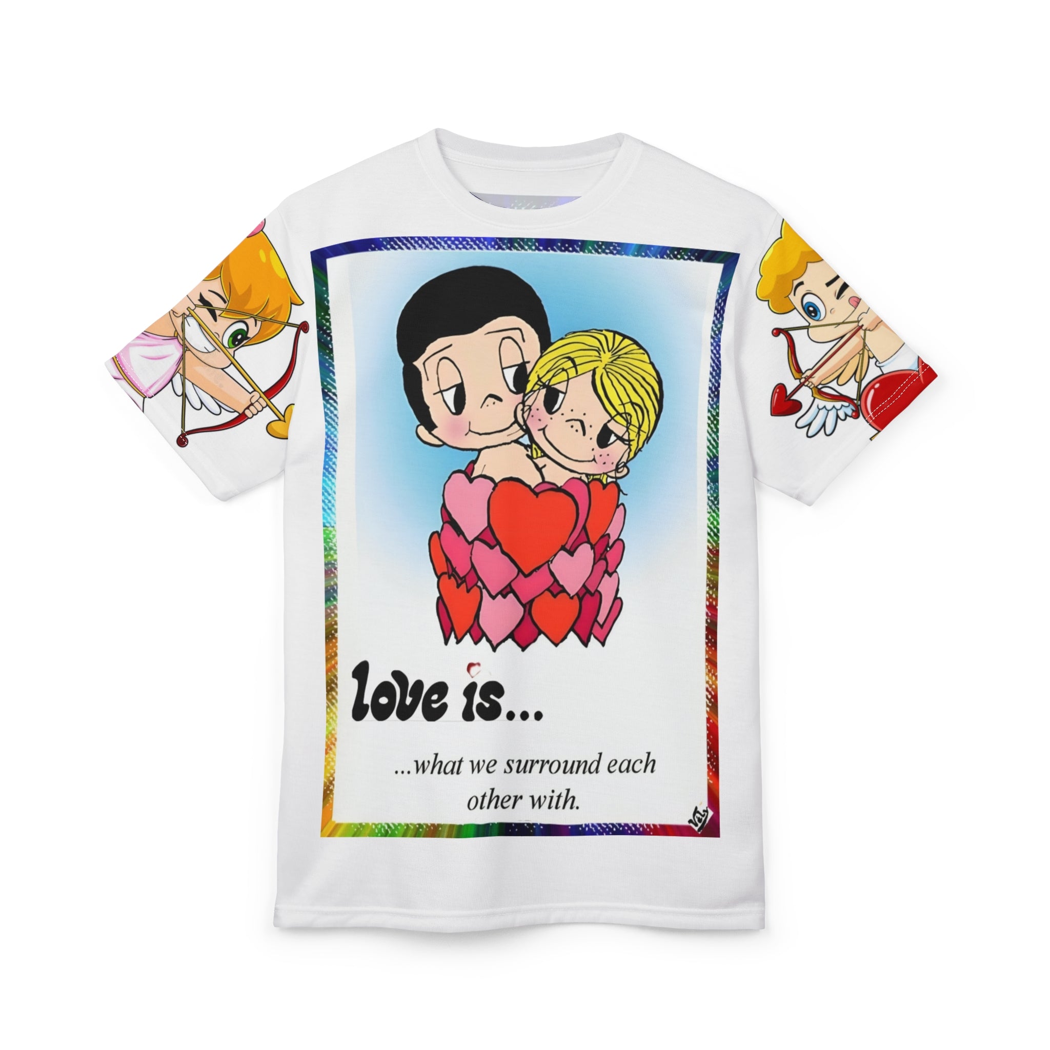 Love Is... Graphic Tee — Romantic Couple Hearts Valentine T-Shirt