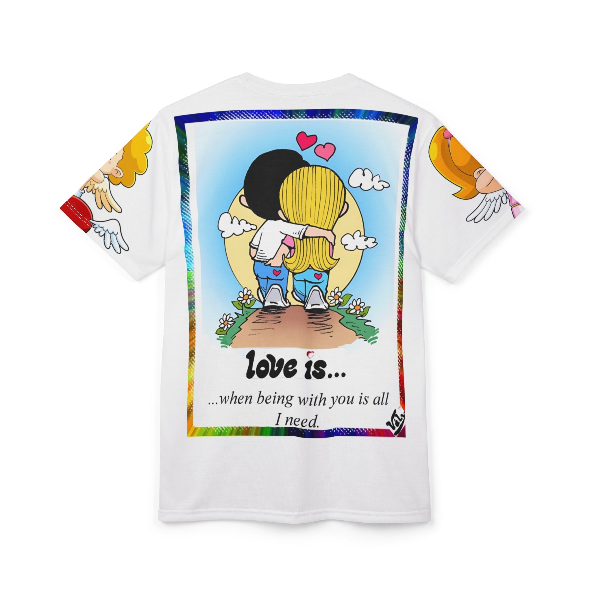 Love Is... Graphic Tee — Romantic Couple Hearts Valentine T-Shirt