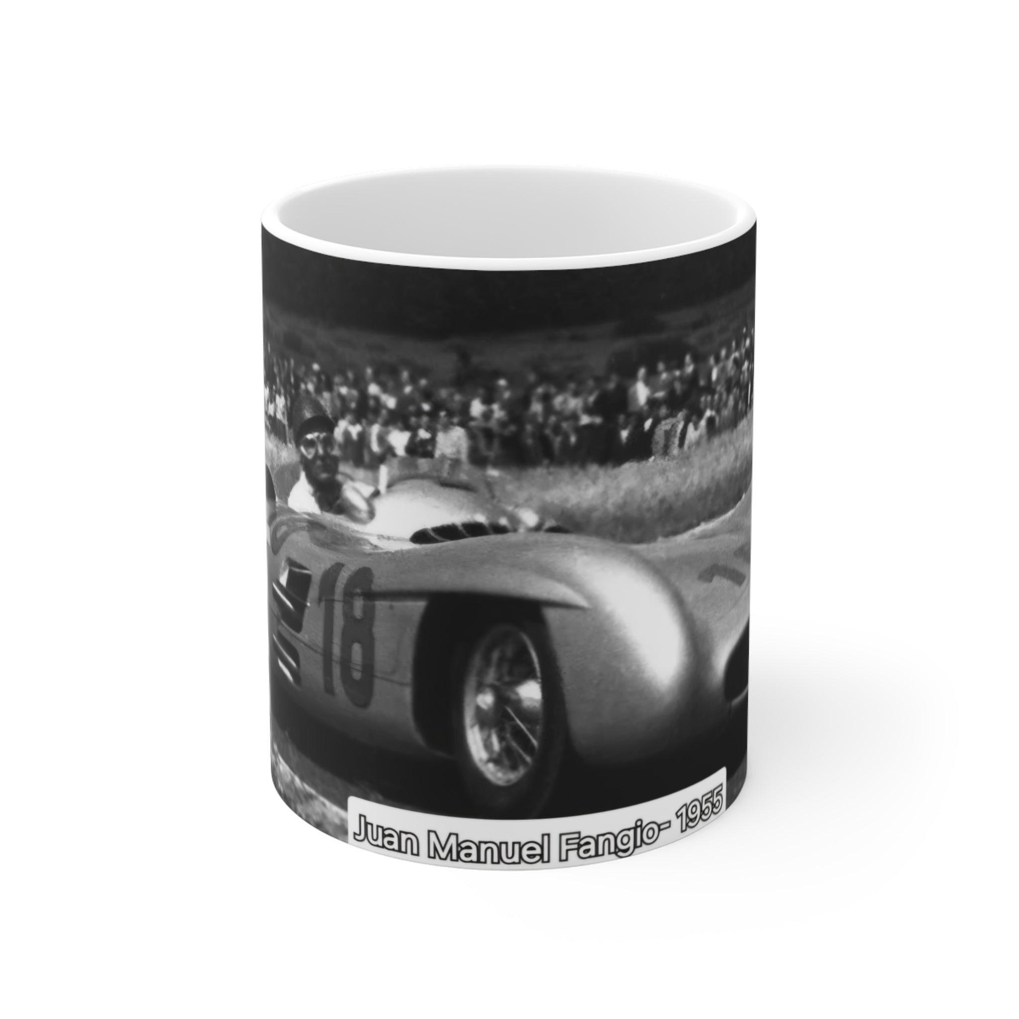 Racing History Mug — 'The History of Speed' Vintage Race Car 11oz Coffee Cup