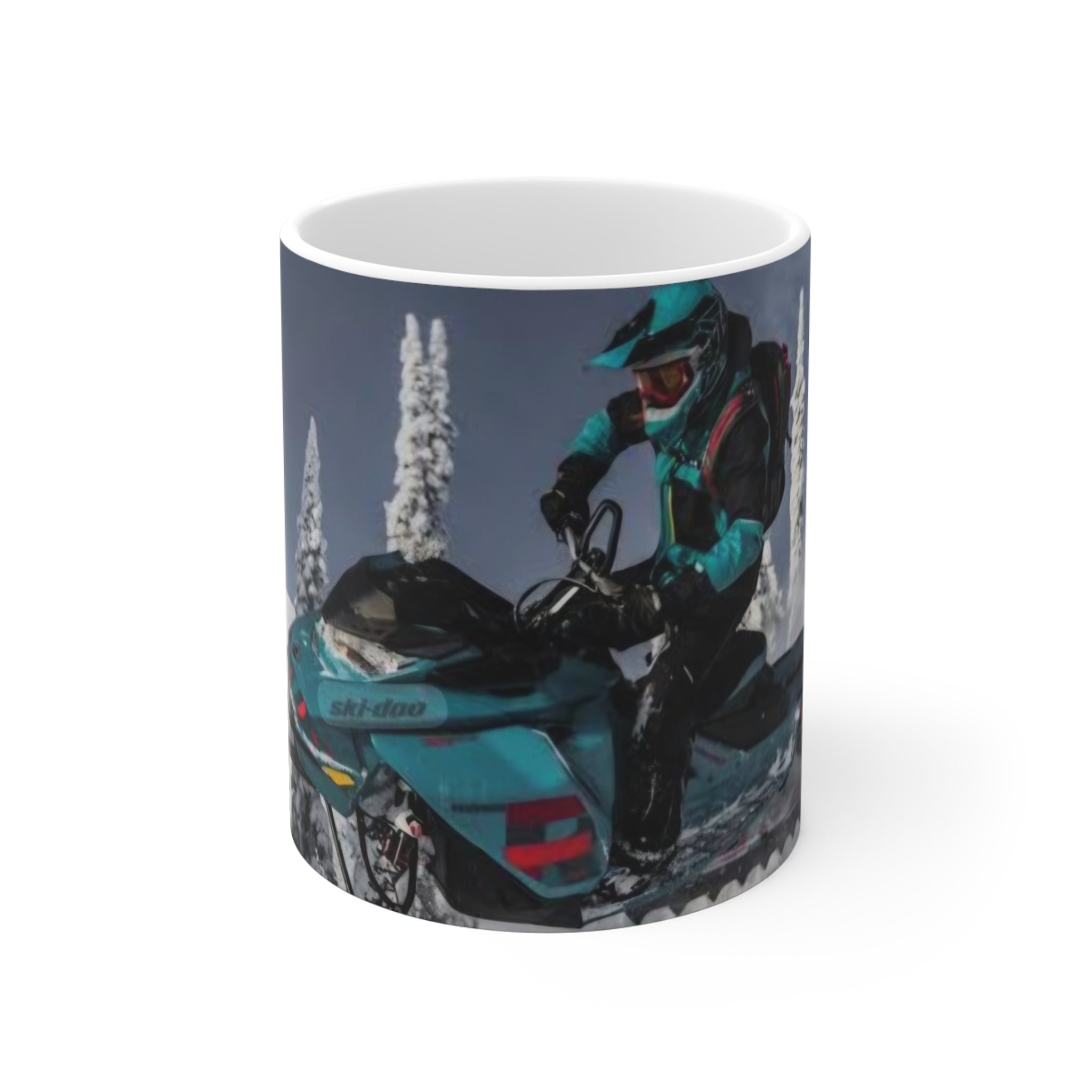 Snowmobile Mug — 'Freerider Filmz' Winter Racing Coffee Cup