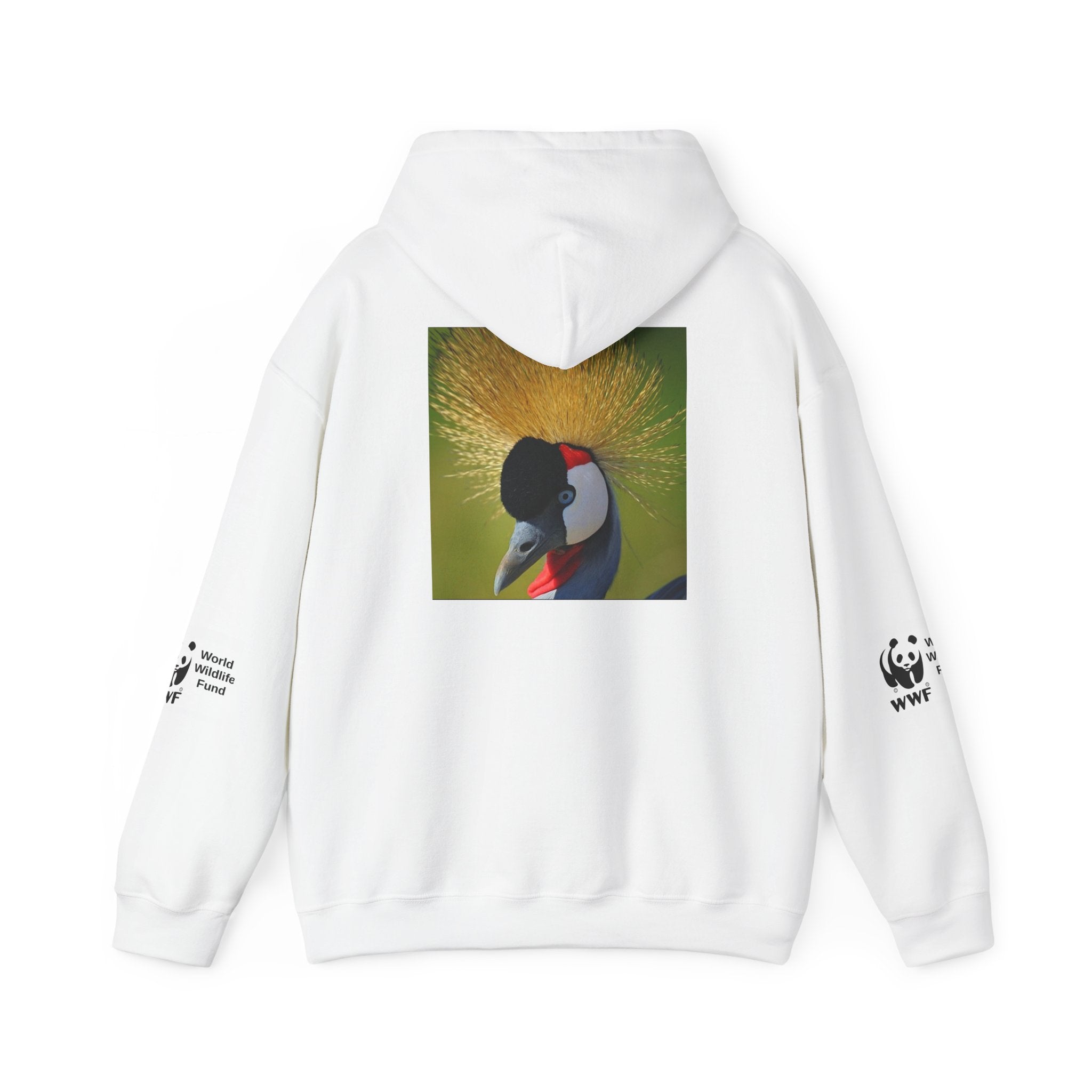 HOODIE NATURE Crowned Crane Graphic Hoodie — Wildlife WWF Conservation Pullover