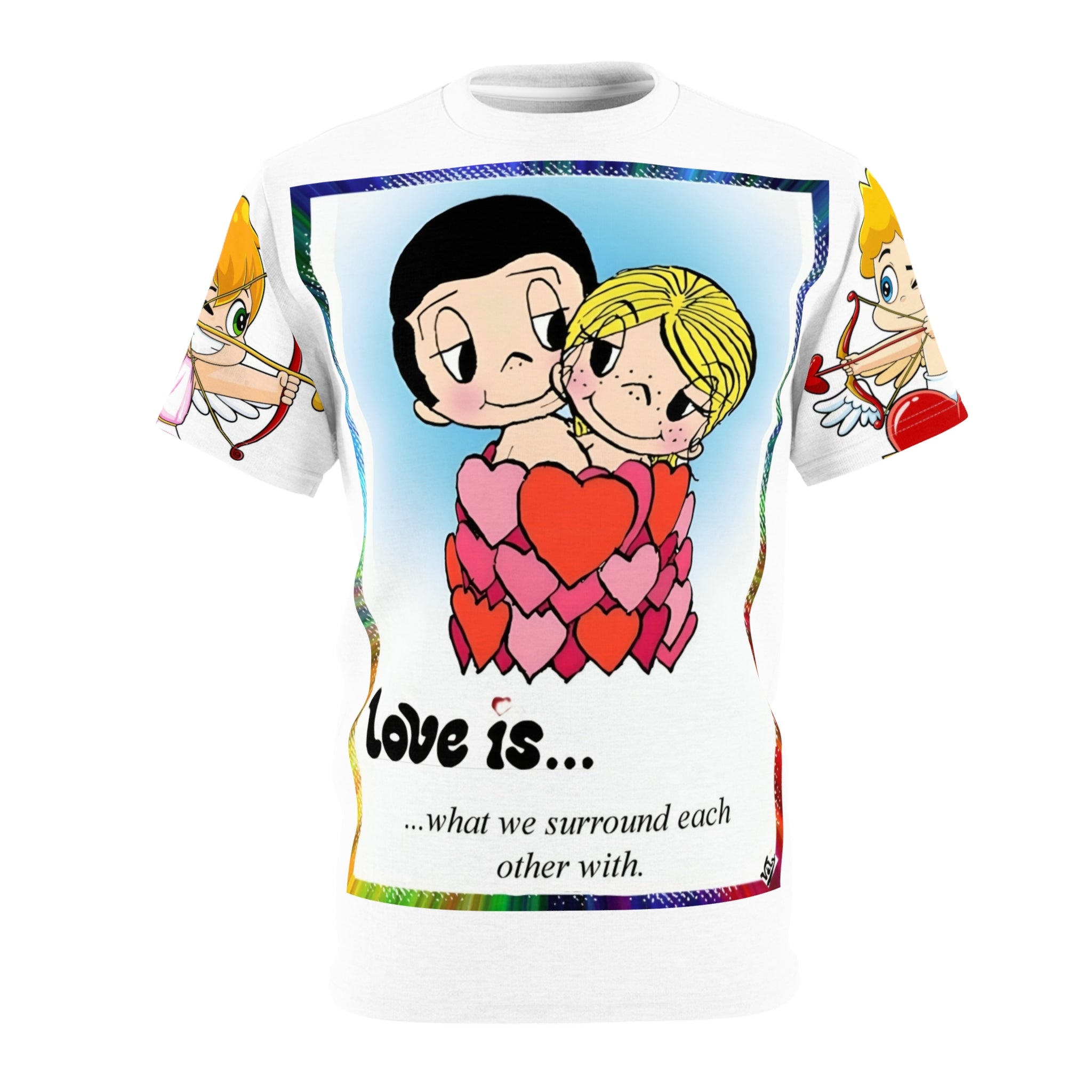 Love Is... Graphic Tee — Romantic Couple Hearts Valentine T-Shirt