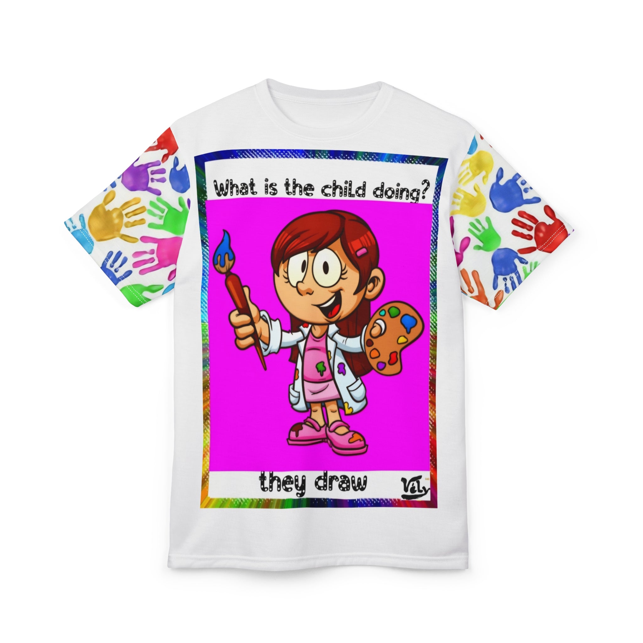 ジョイフルブライトTシャツ - カラフルなオールオーバープリントTシャツ