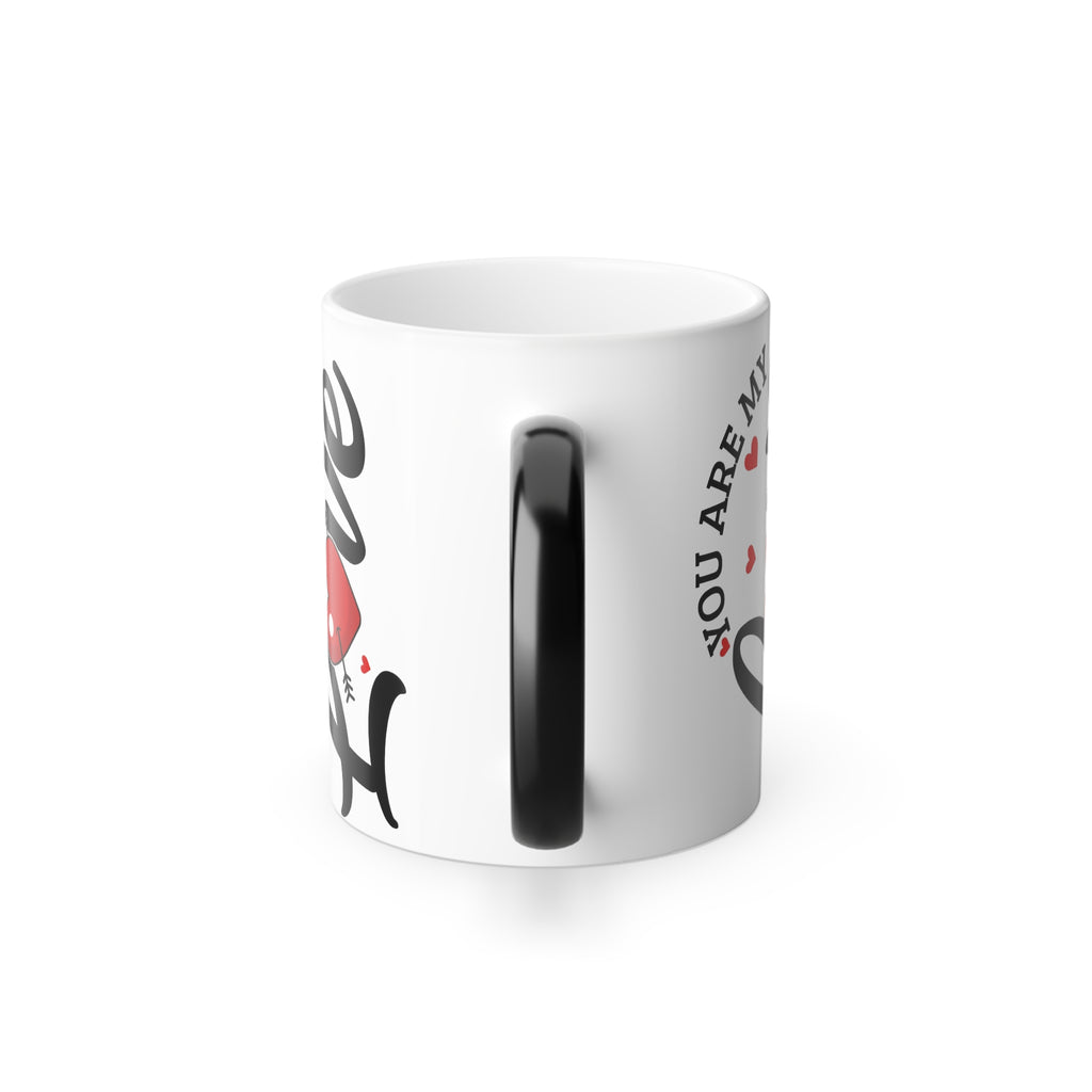 Color-Changing Mug – 'You Are My Queen' Puppy Crown Photo Mug, 11 oz